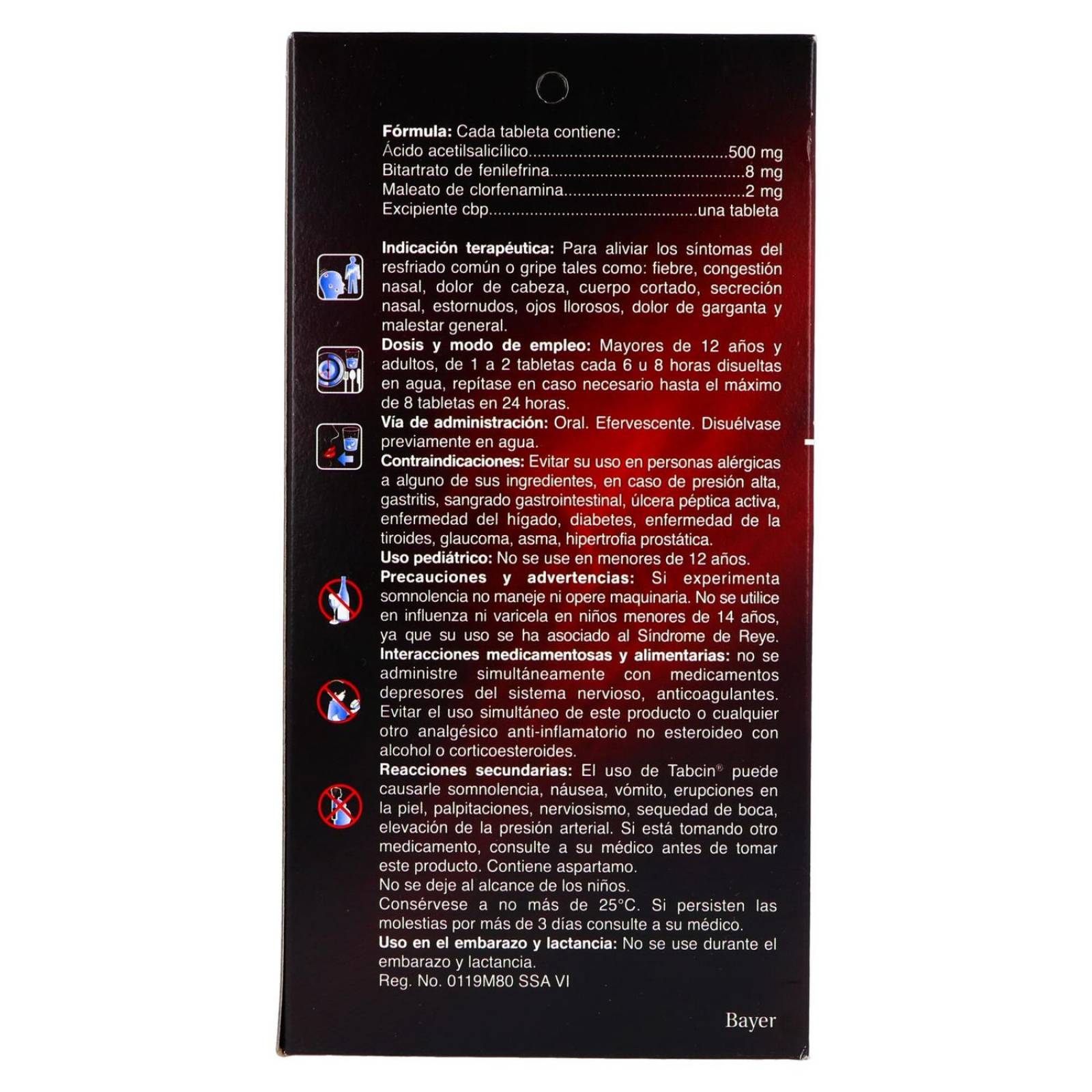 Tabcin 500 mg Caja Con 60 Tabletas Efervecesntes 