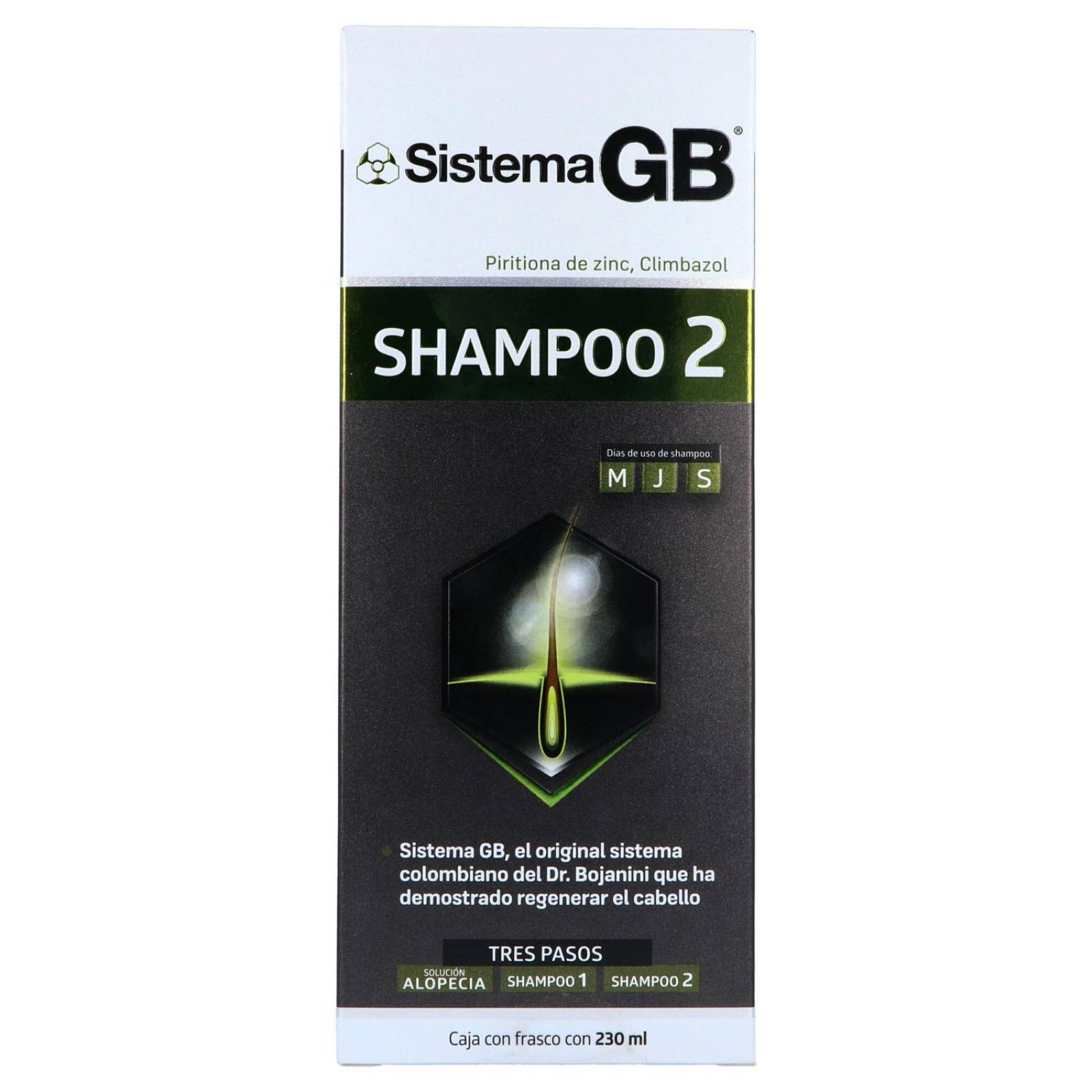 Sistema GB Shampoo Dos Frasco Con 230 mL 