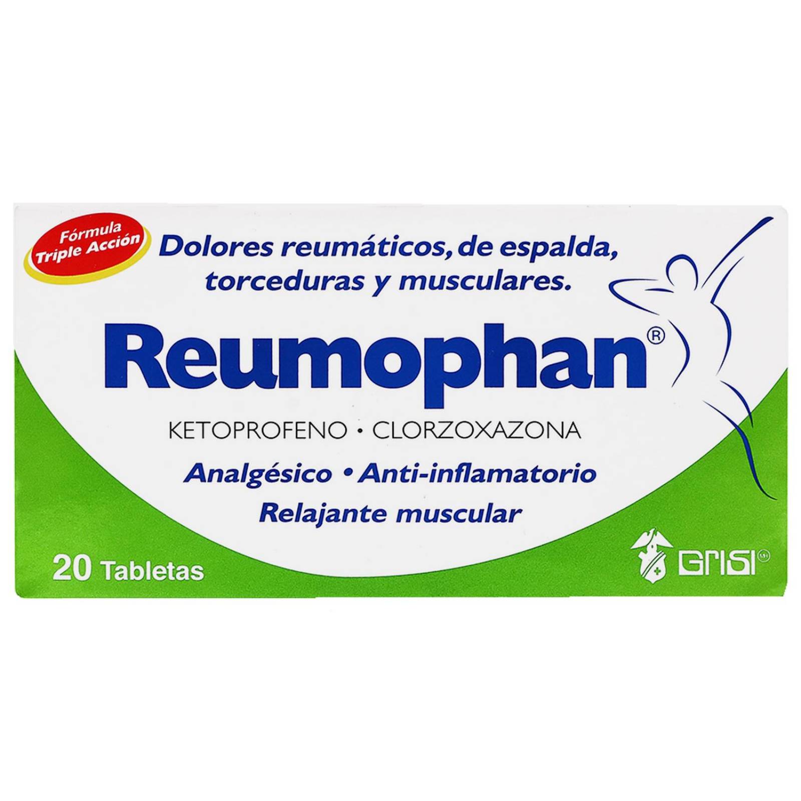 Reumophan 250 mg/ 50 mg Caja Con 20 Tabletas 