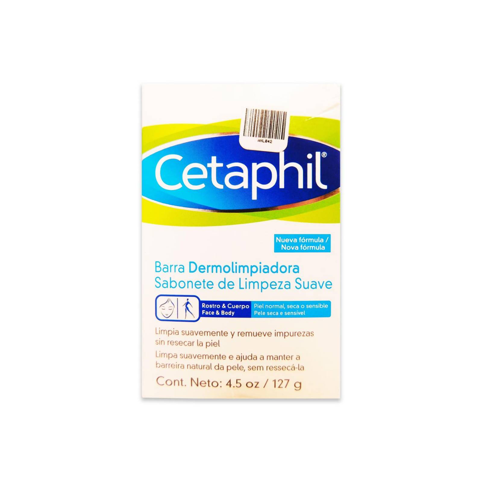 Cetaphil Barra Dermolimpiadora Caja Con 1 Jabón 127 g 