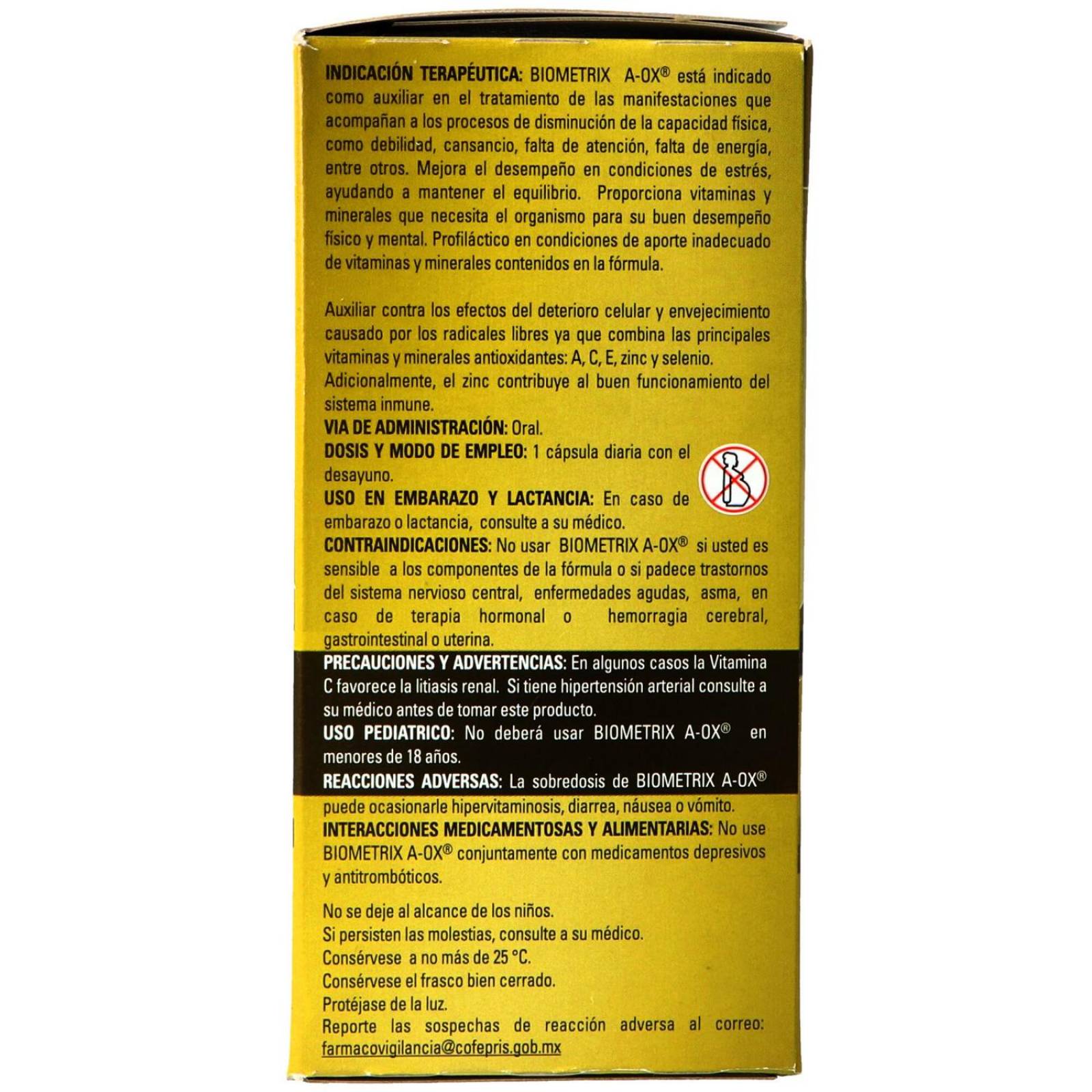 Biometrix AOX Caja Con Frasco Con 60 Cápsulas 