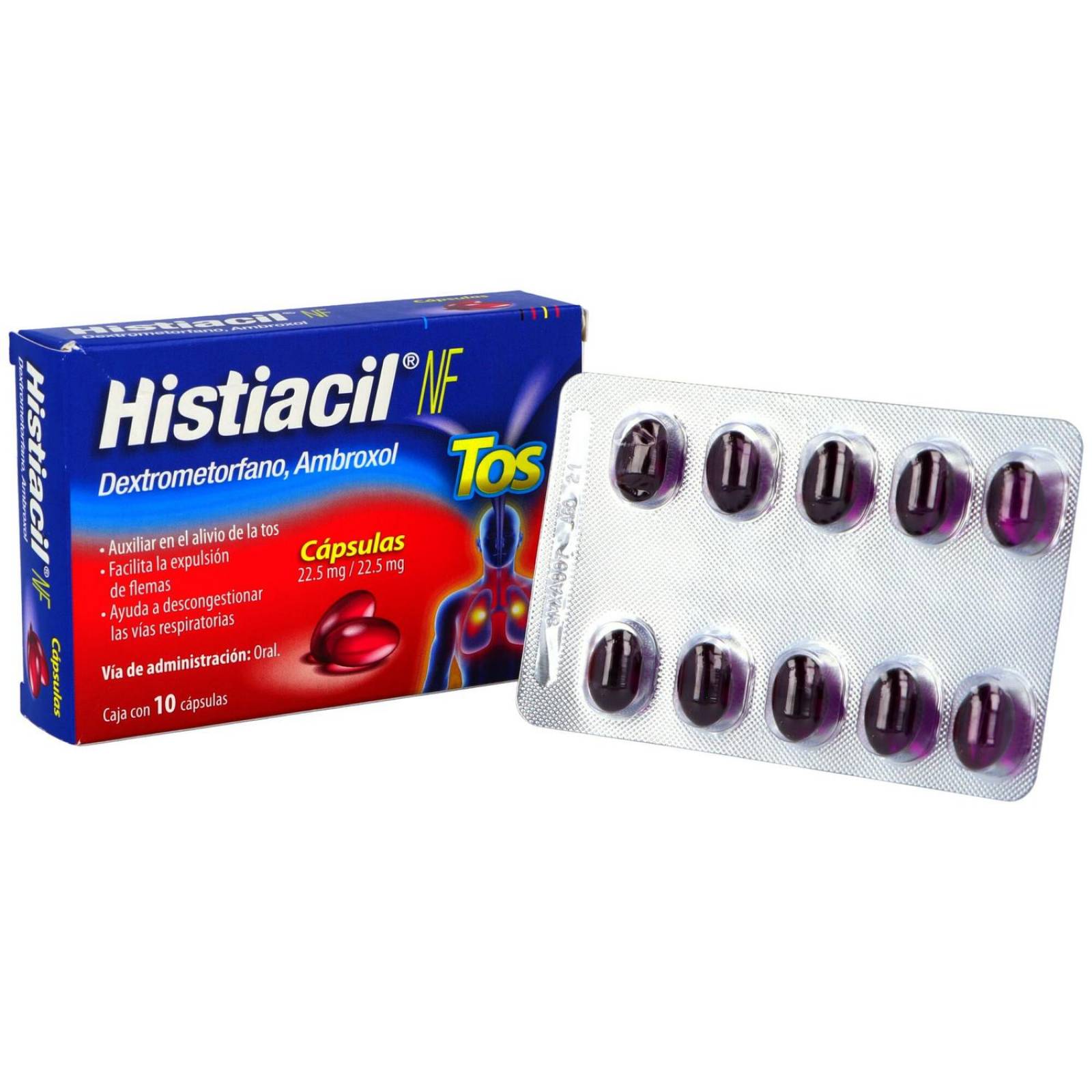 Histiacil NF 22.5 mg /22.5 mg Caja Con 10 Cápsulas 