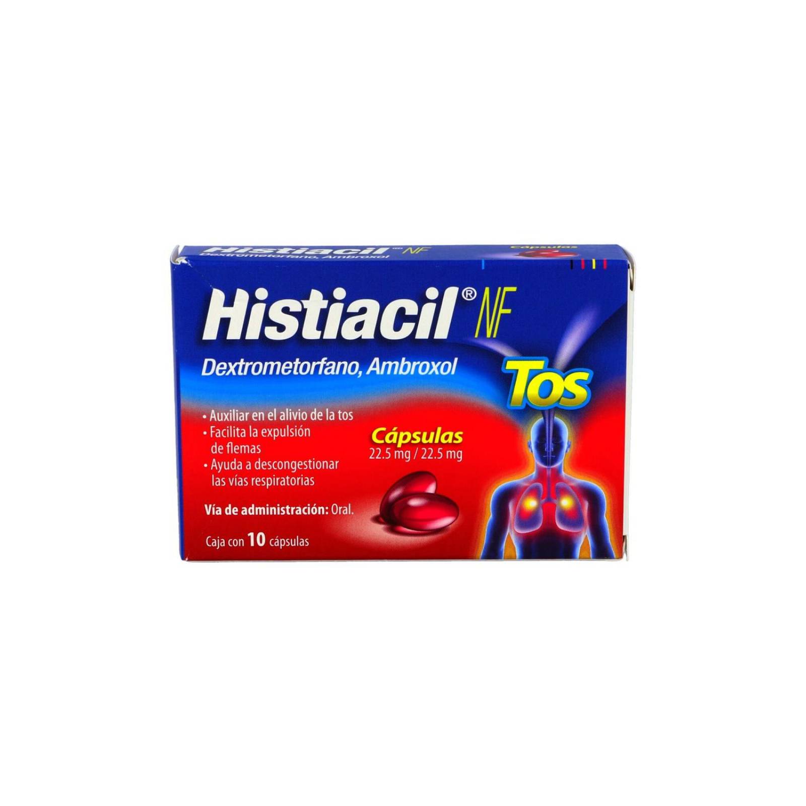 Histiacil NF 22.5 mg /22.5 mg Caja Con 10 Cápsulas 