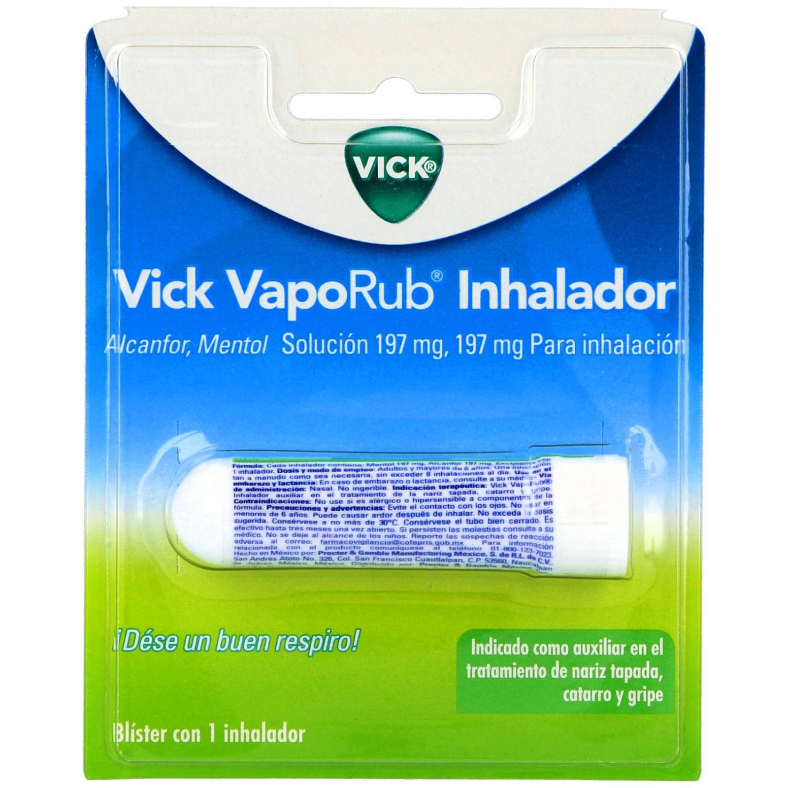 Vick VapoRub Solución Empaque Con 1 inhalador 