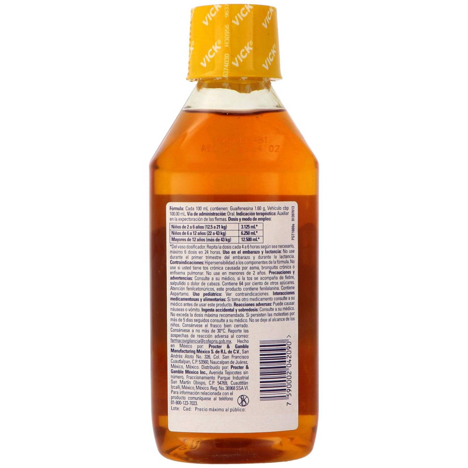 Vick 44 exp Jarabe Frasco Con 240 mL Sabor Miel 