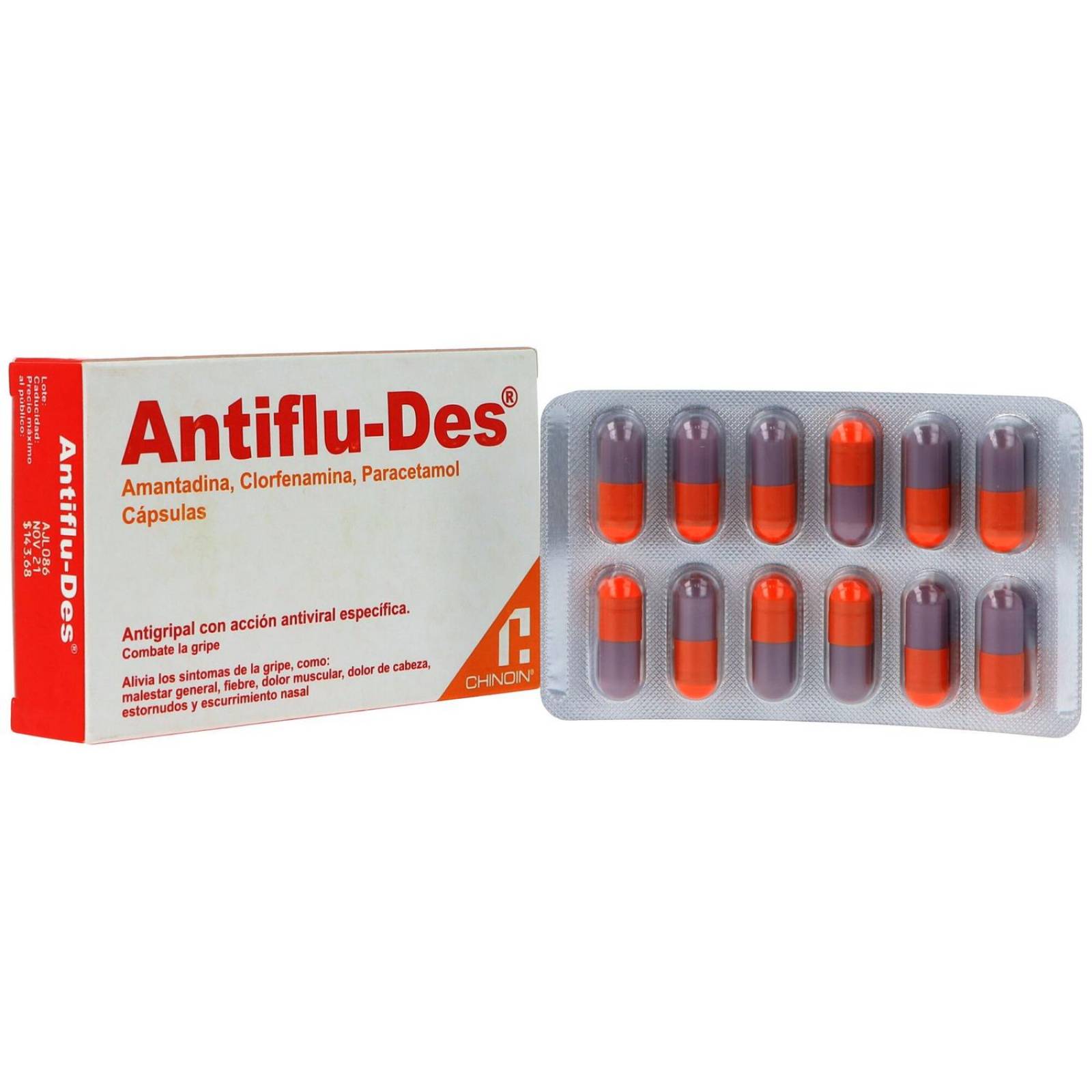 Antiflu Des 3 mg/ 5 mg / 300 mg Caja Con 24 Cápsulas 