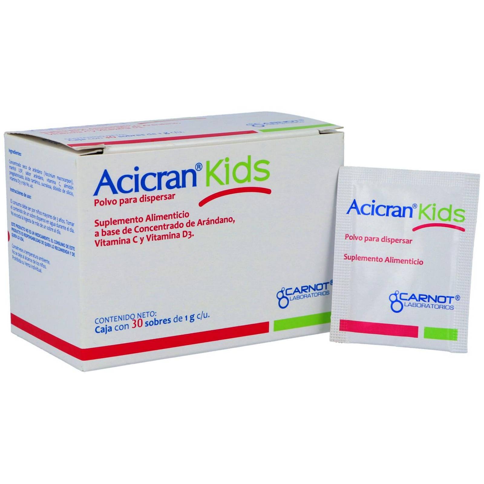 Acicran Kids Polvo Para Dispersar Caja Con 30 Sobres Con 1 g 