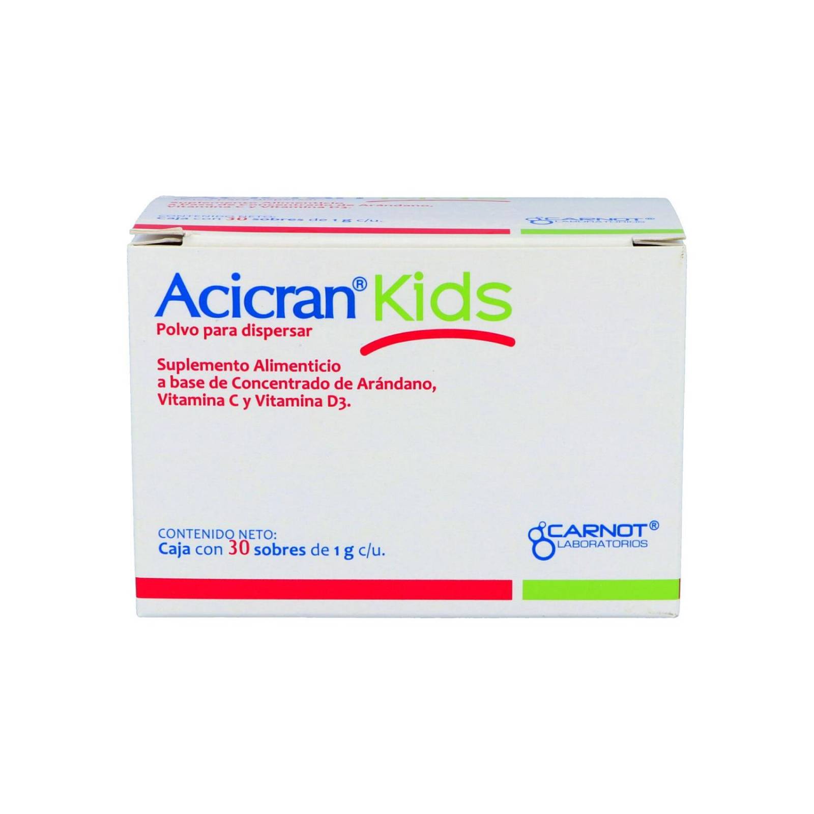 Acicran Kids Polvo Para Dispersar Caja Con 30 Sobres Con 1 g 