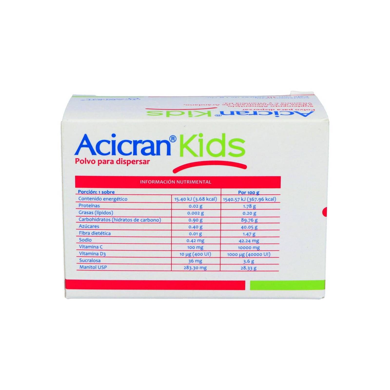 Acicran Kids Polvo Para Dispersar Caja Con 30 Sobres Con 1 g 