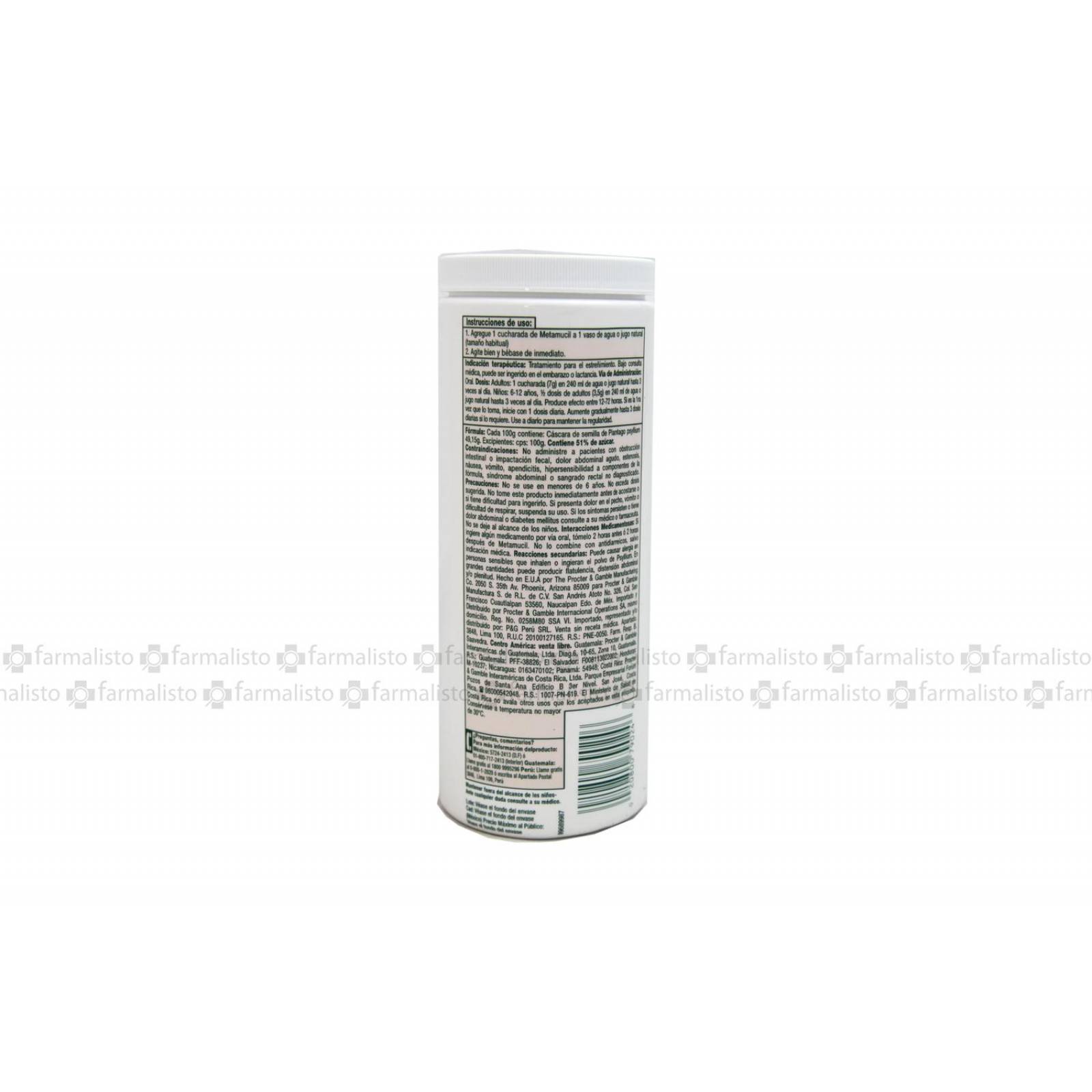 Metamucil Polvo Bote Con 504g Sabor Natural 