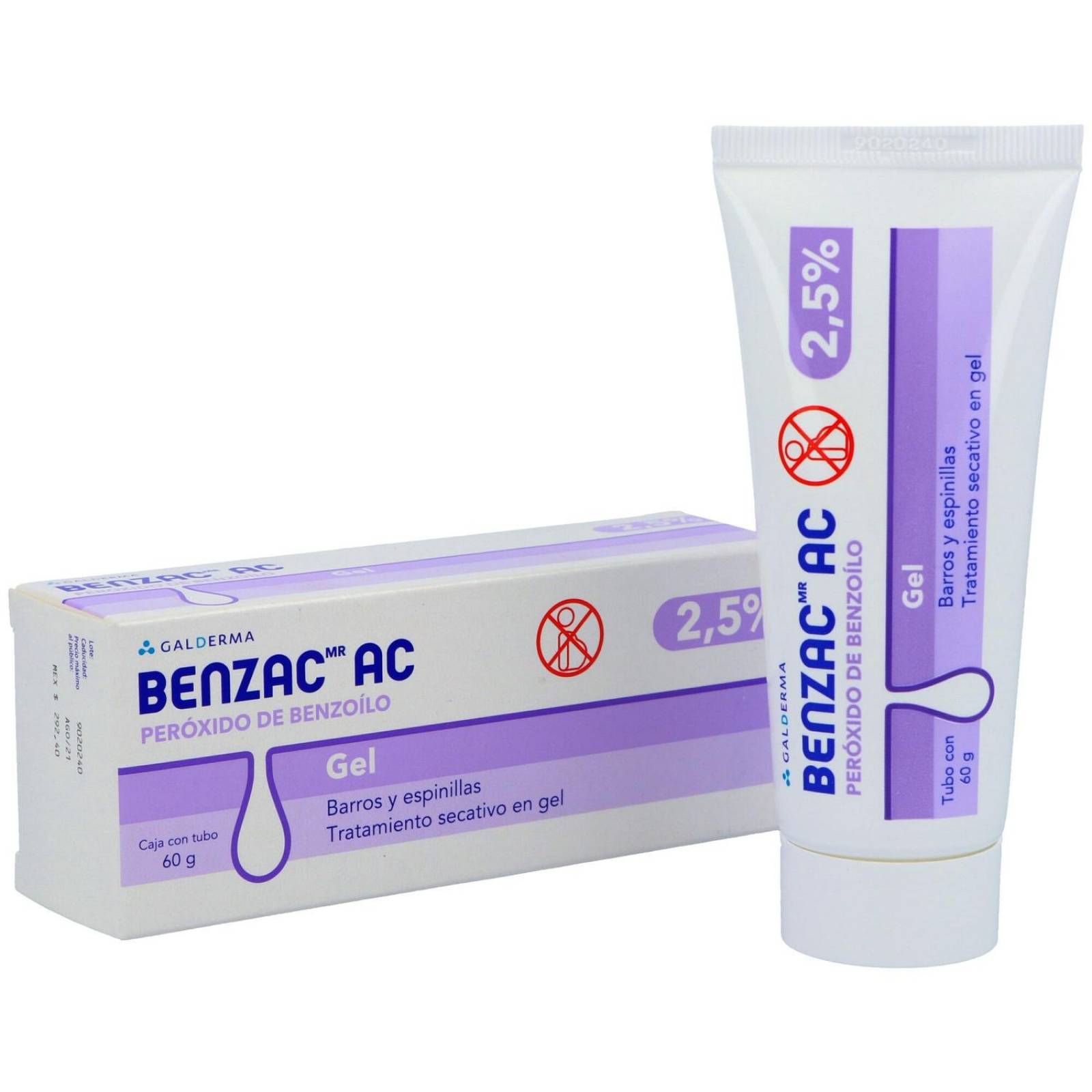 Benzac AC 2.5% Gel Caja Con Tubo Con 60 g 