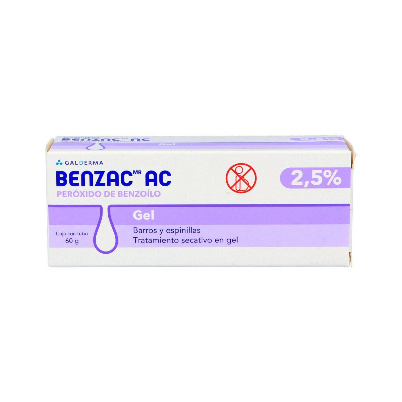 Benzac AC 2.5% Gel Caja Con Tubo Con 60 g 
