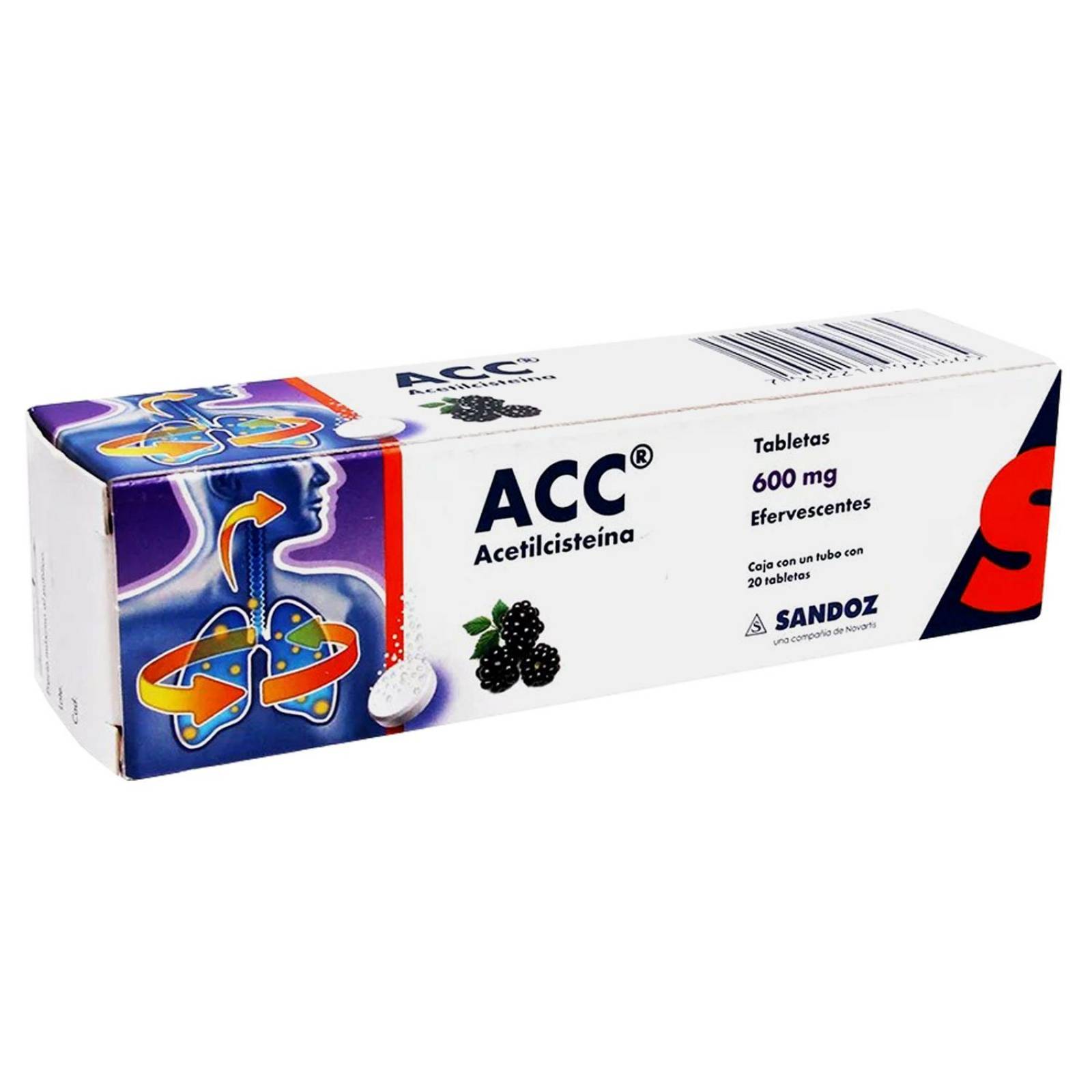 Acc 600 mg Caja Con Tubo Con 20 Tabletas 