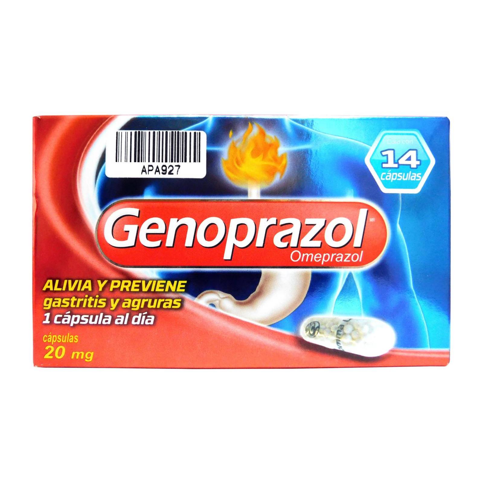 Genoprazol 20 mg Caja Con 14 Cápsulas 