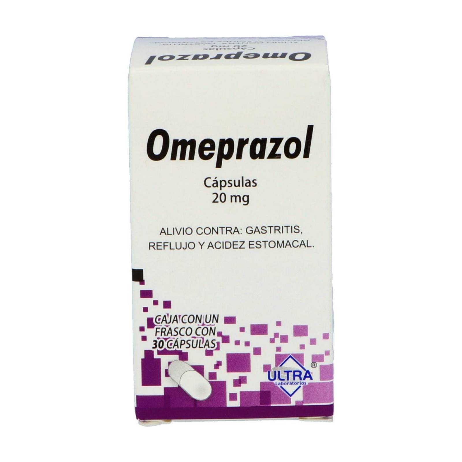 Omeprazol 20 mg Caja Con Frasco Con 30 Cápsulas 