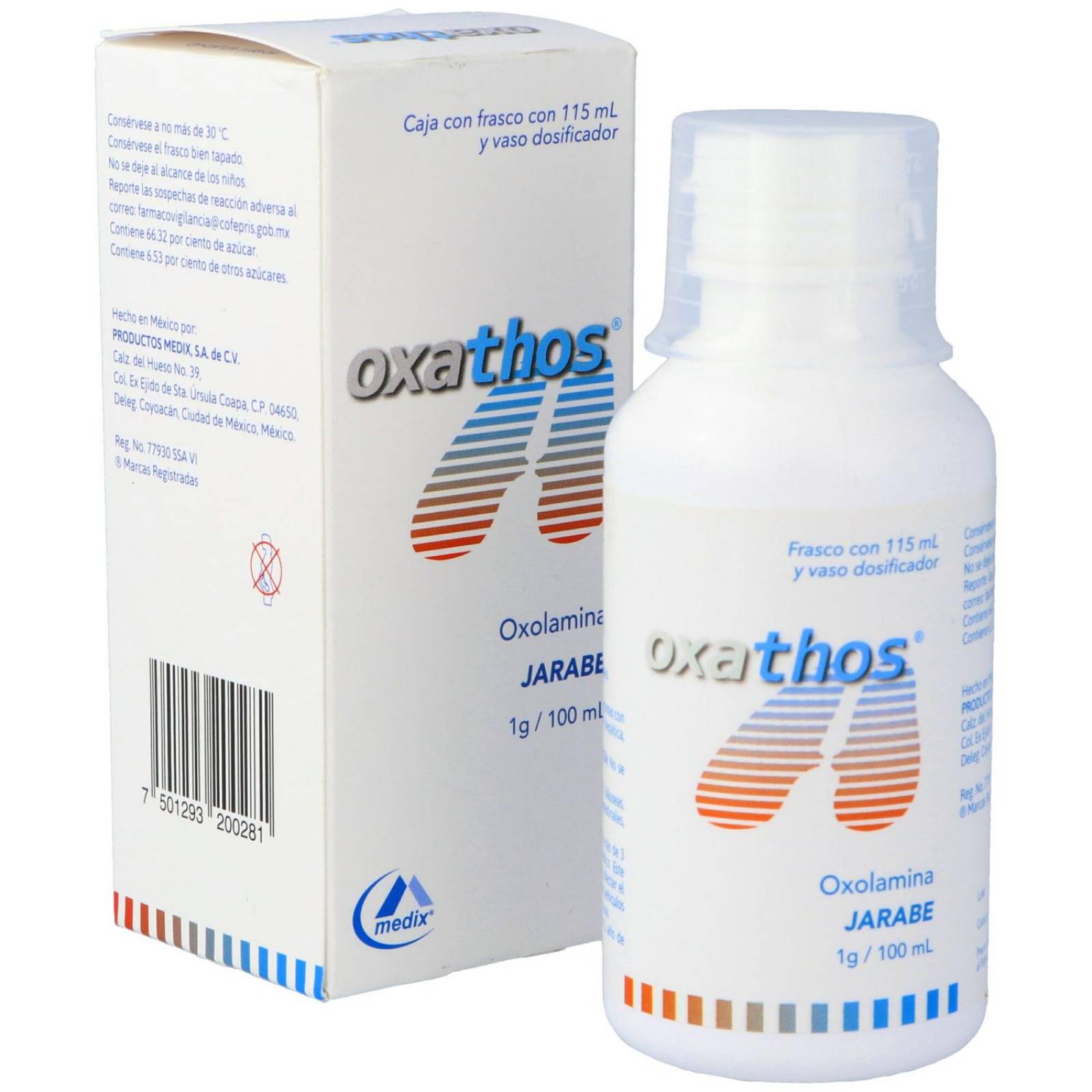 Oxathos 1 g /100 mL Jarabe Caja Con Frasco Con 115 mL 
