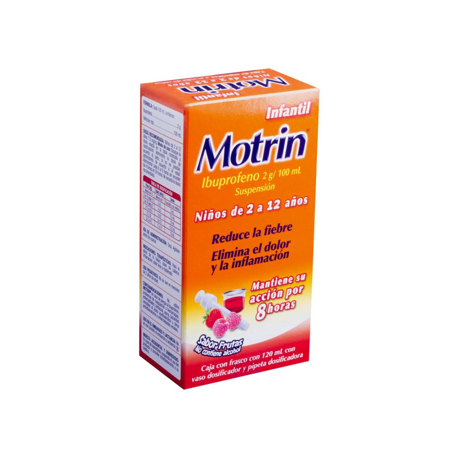 Motrin Infantil 2 g/100 mL Caja Con Frasco Con 120 mL Sabor Frutas 