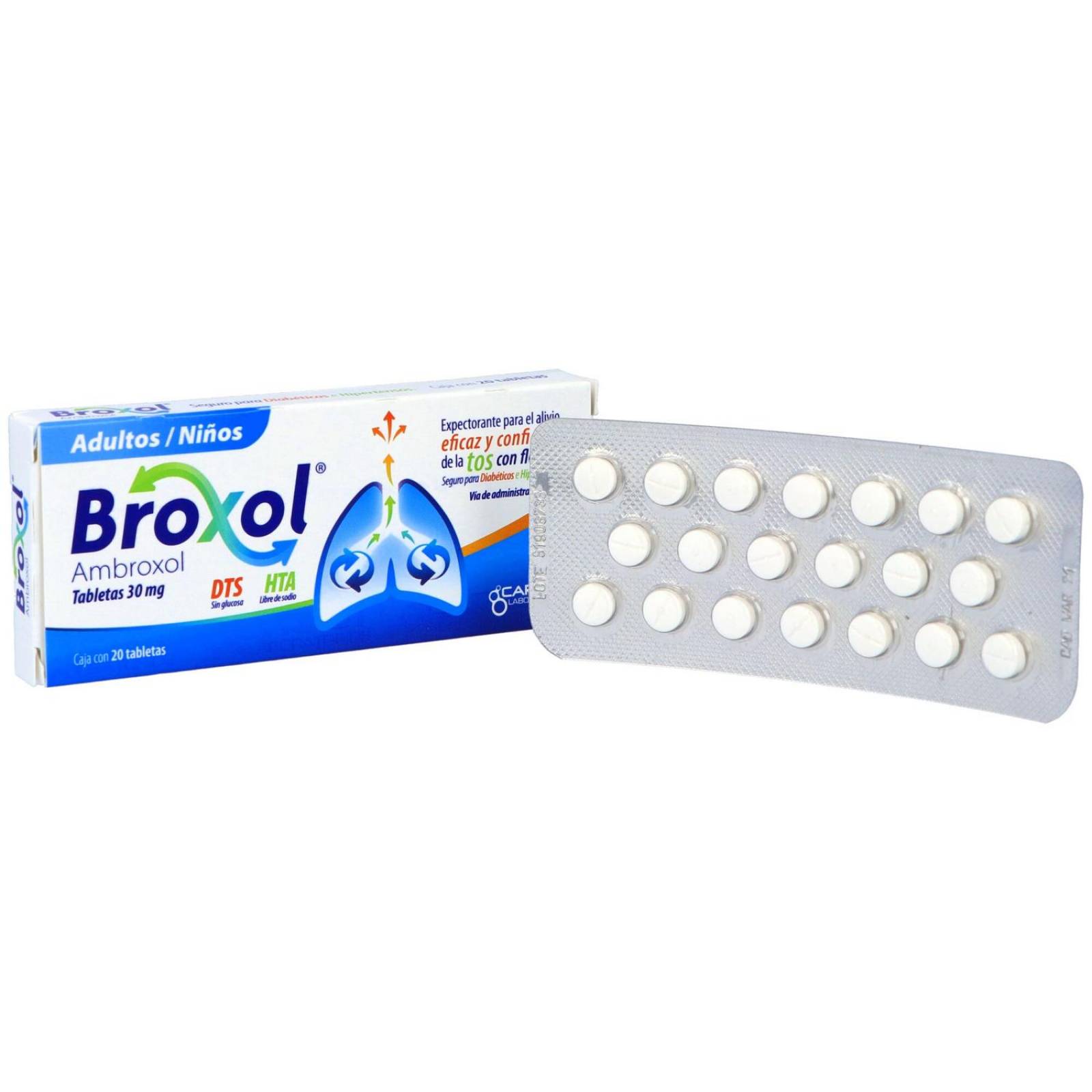 Broxol 30 mg Caja Con 20 Tabletas 