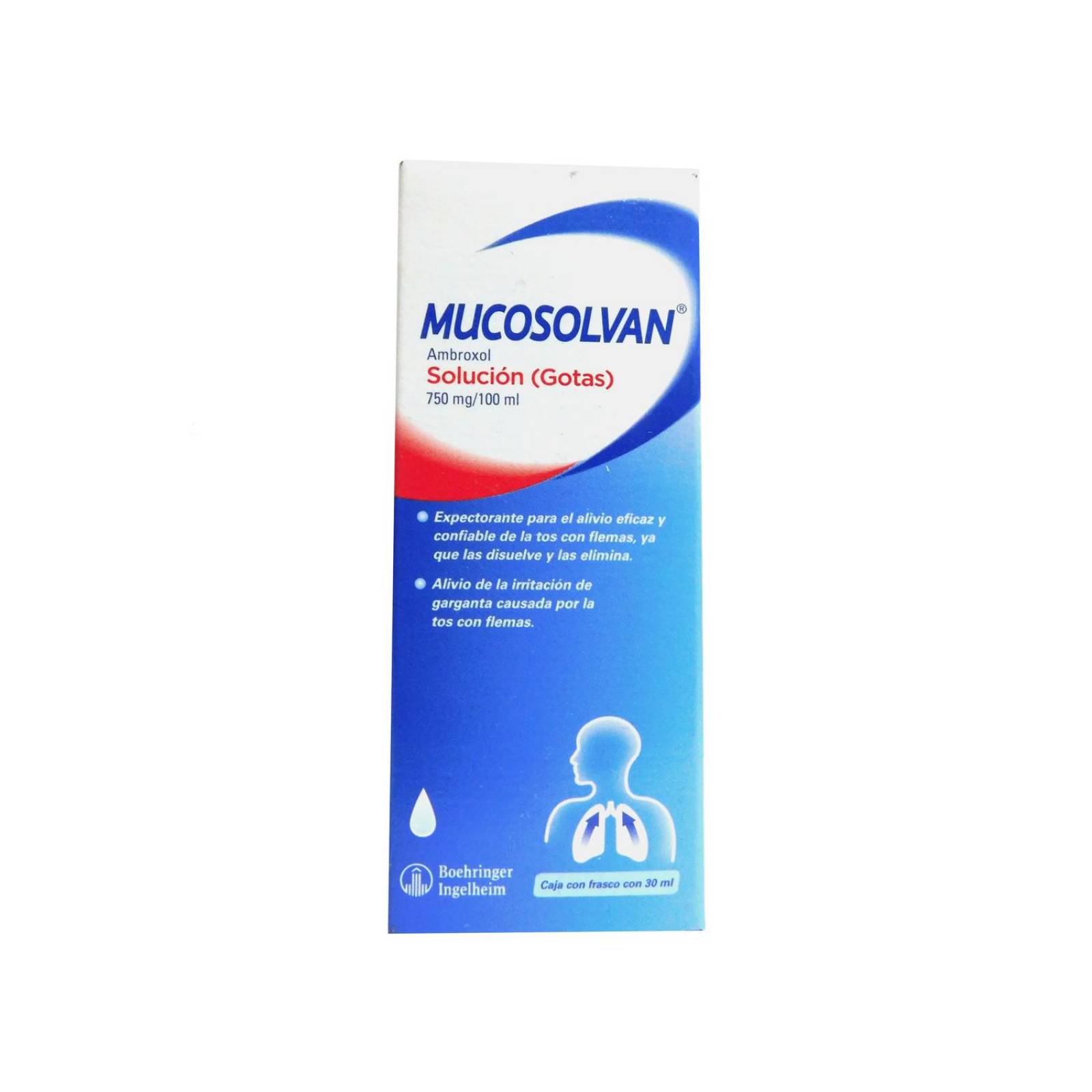 Mucosolvan Solución 750 mg Caja Con Frasco Con 30 mL 