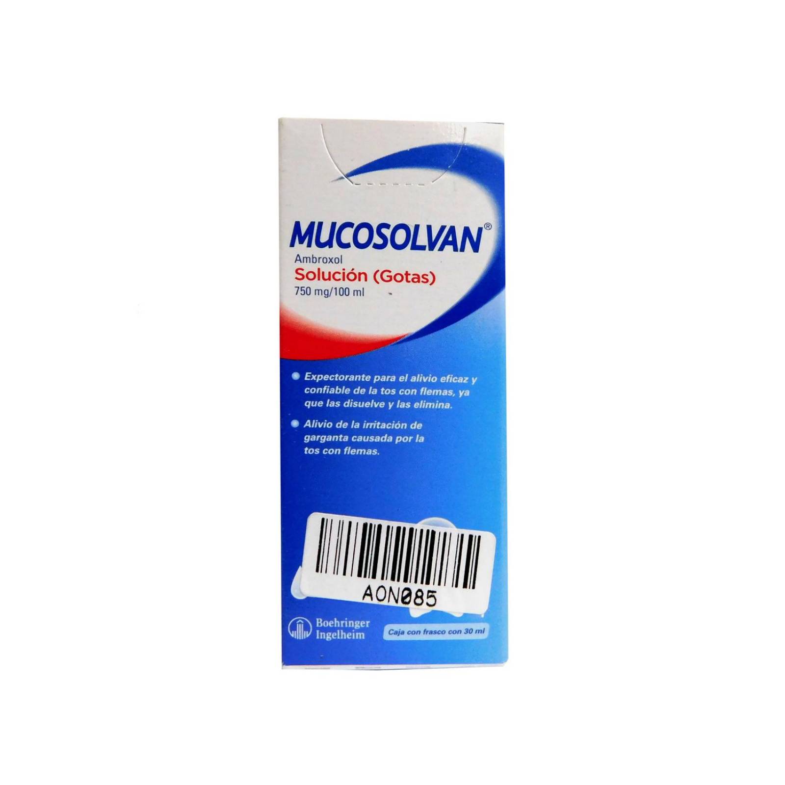 Mucosolvan Solución 750 mg Caja Con Frasco Con 30 mL 