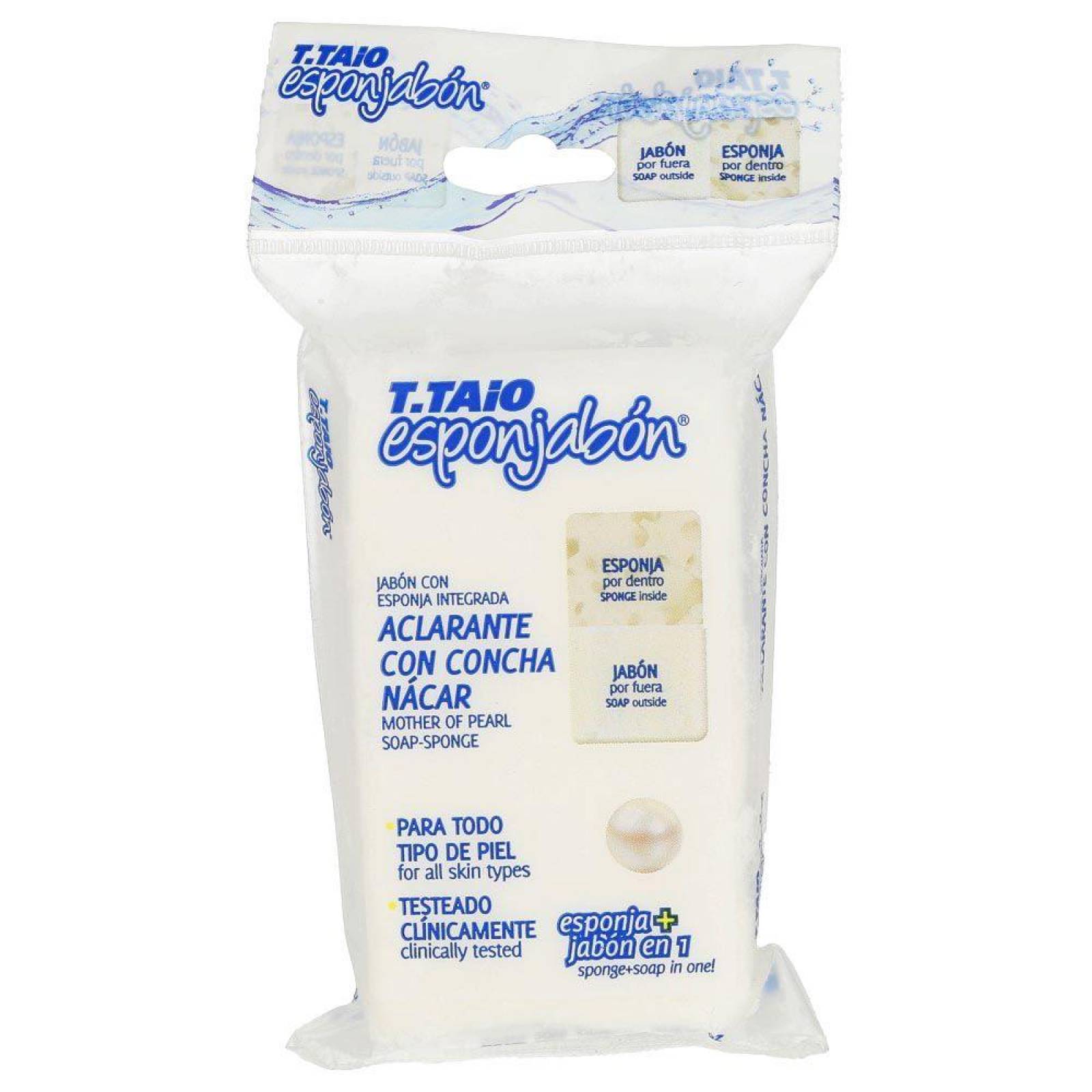 T.Taio Esponjabón Aclarante Con Concha Nacar Caja Con Barra De 120 g 