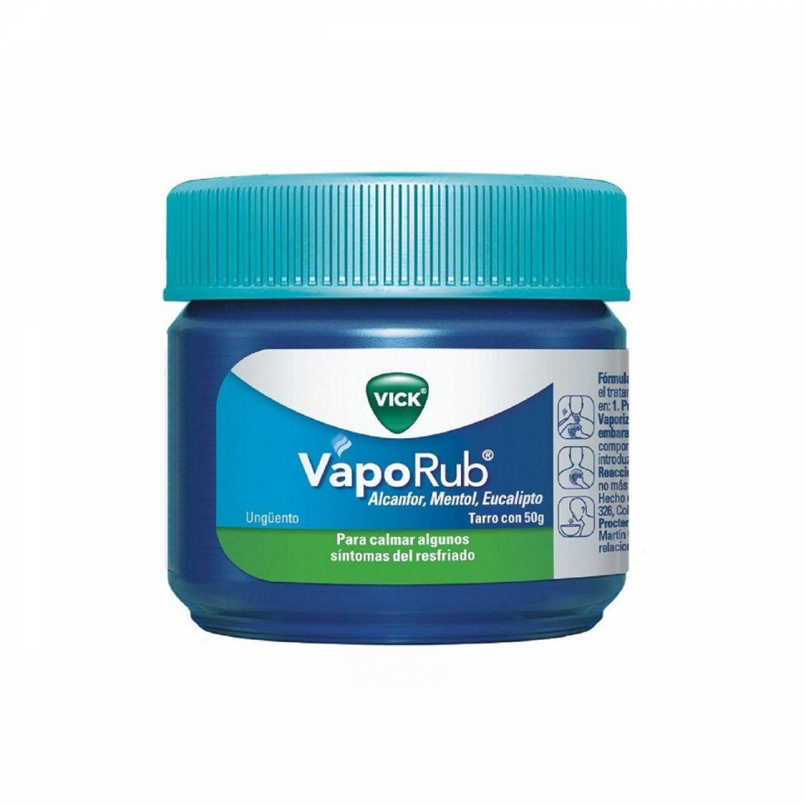 Vick VapoRub Ungüento Topico Alcanfor,Mentol y Eucalipto 50g 