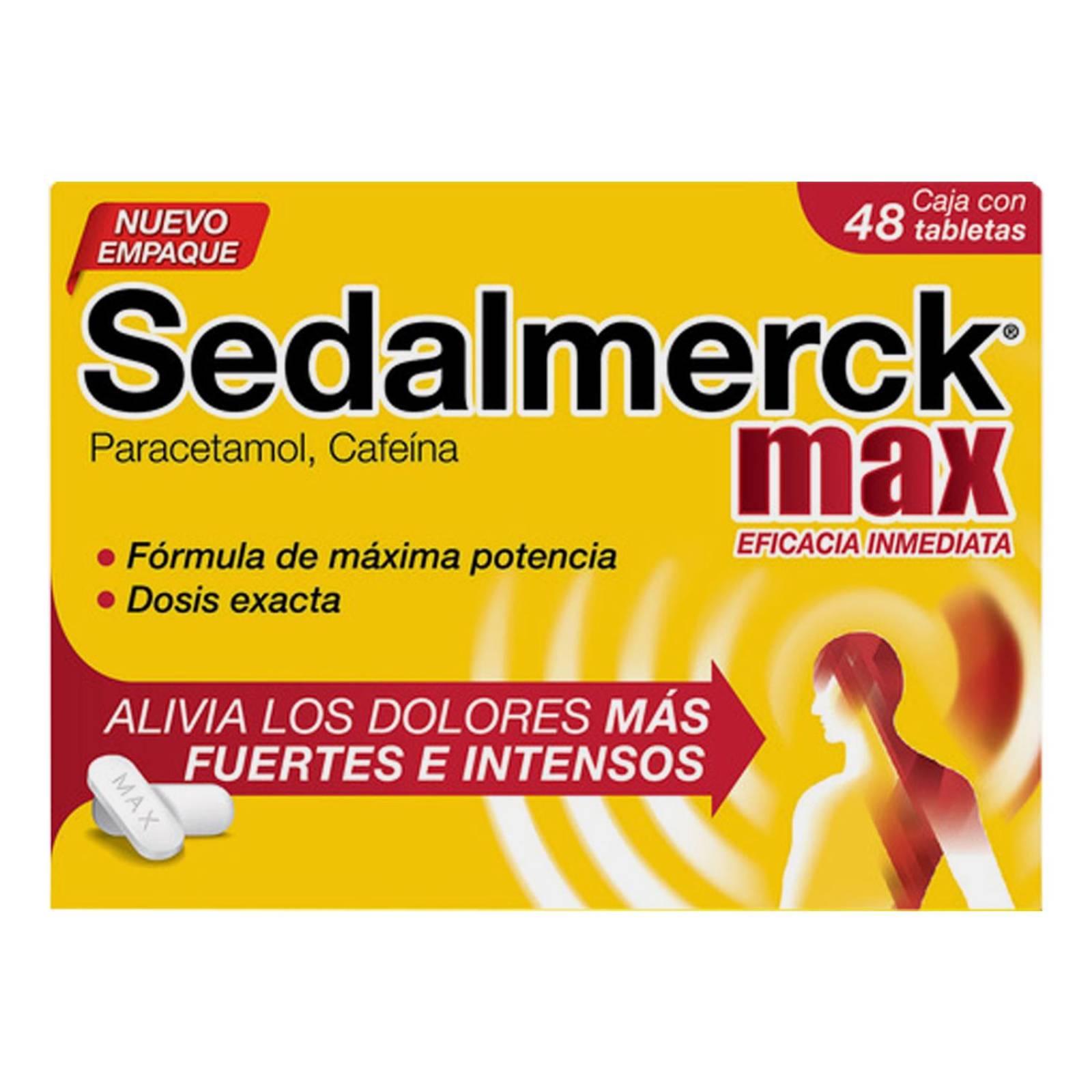 Sedalmerck Max 650 mg/65 mg Caja Con 48 Tabletas 