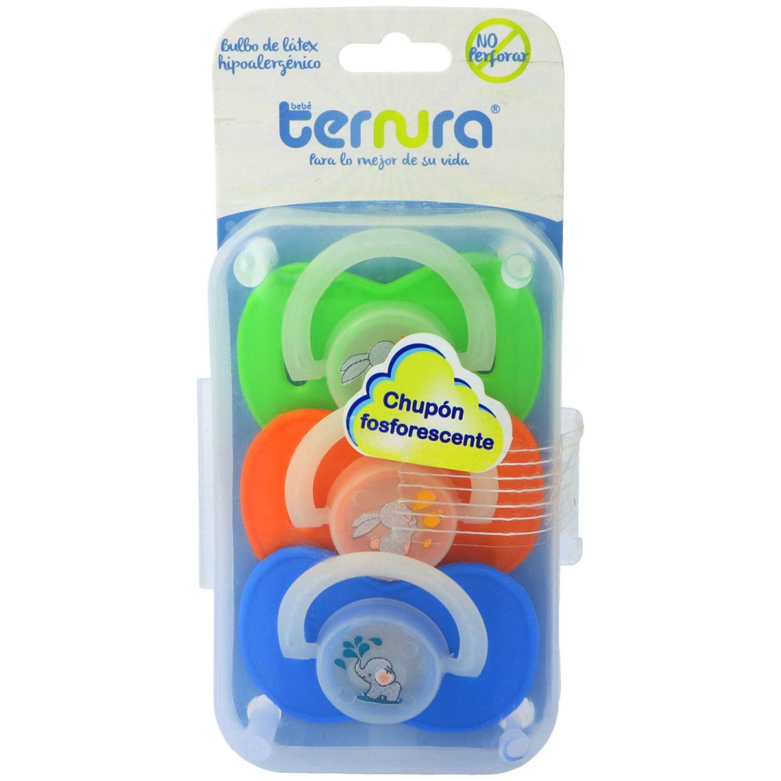 Bebé Ternura Chupones Ortodónticos Gota De Miel 0-6 Meses Con 3 piezas 