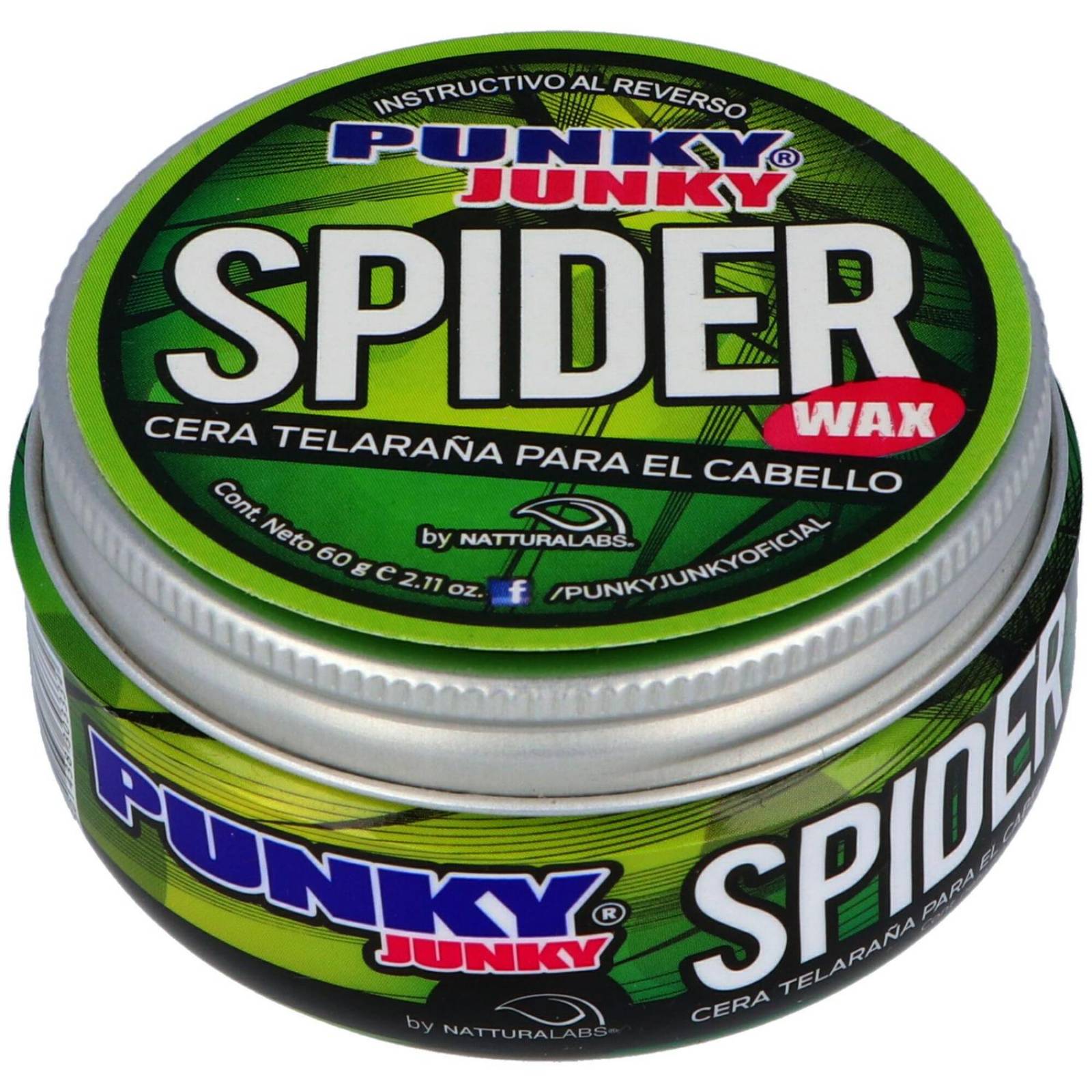 Punky Junky Spider Cera Cabello Lata Con 50 g 