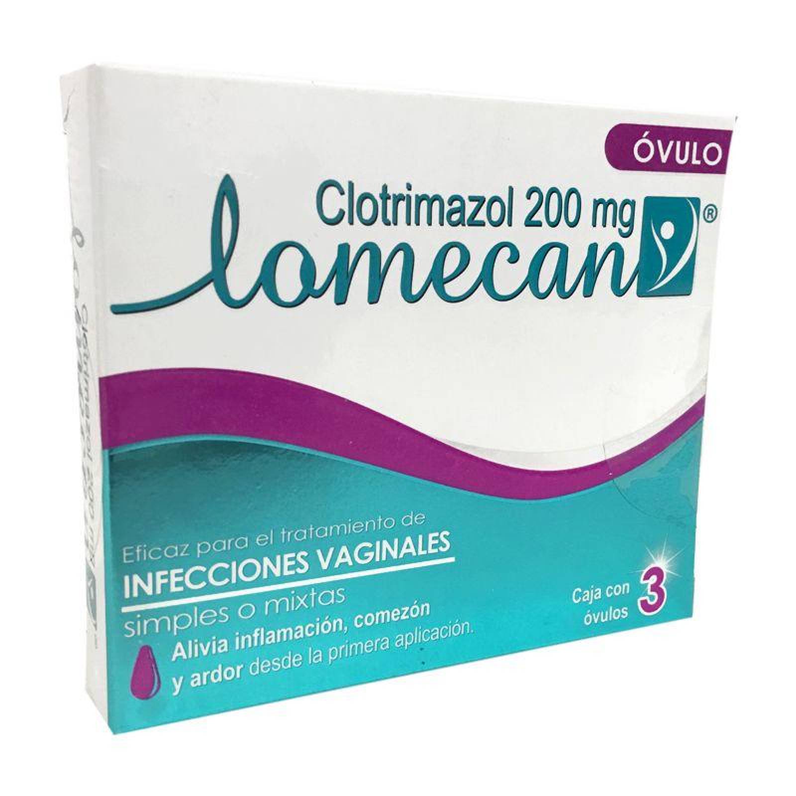 Lomecan 200 mg Caja Con 3 Óvulos Vaginales 