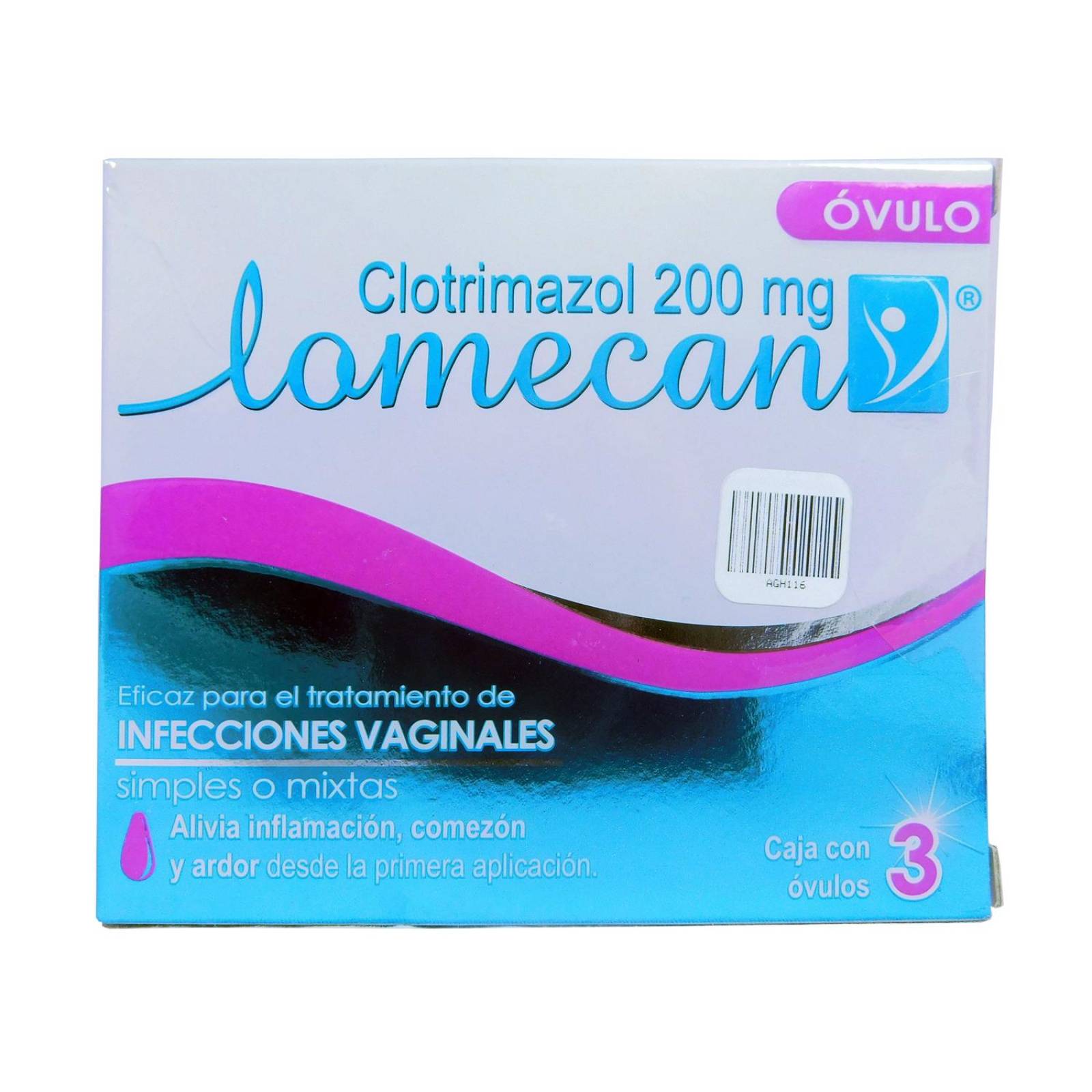 Lomecan 200 mg Caja Con 3 Óvulos Vaginales 