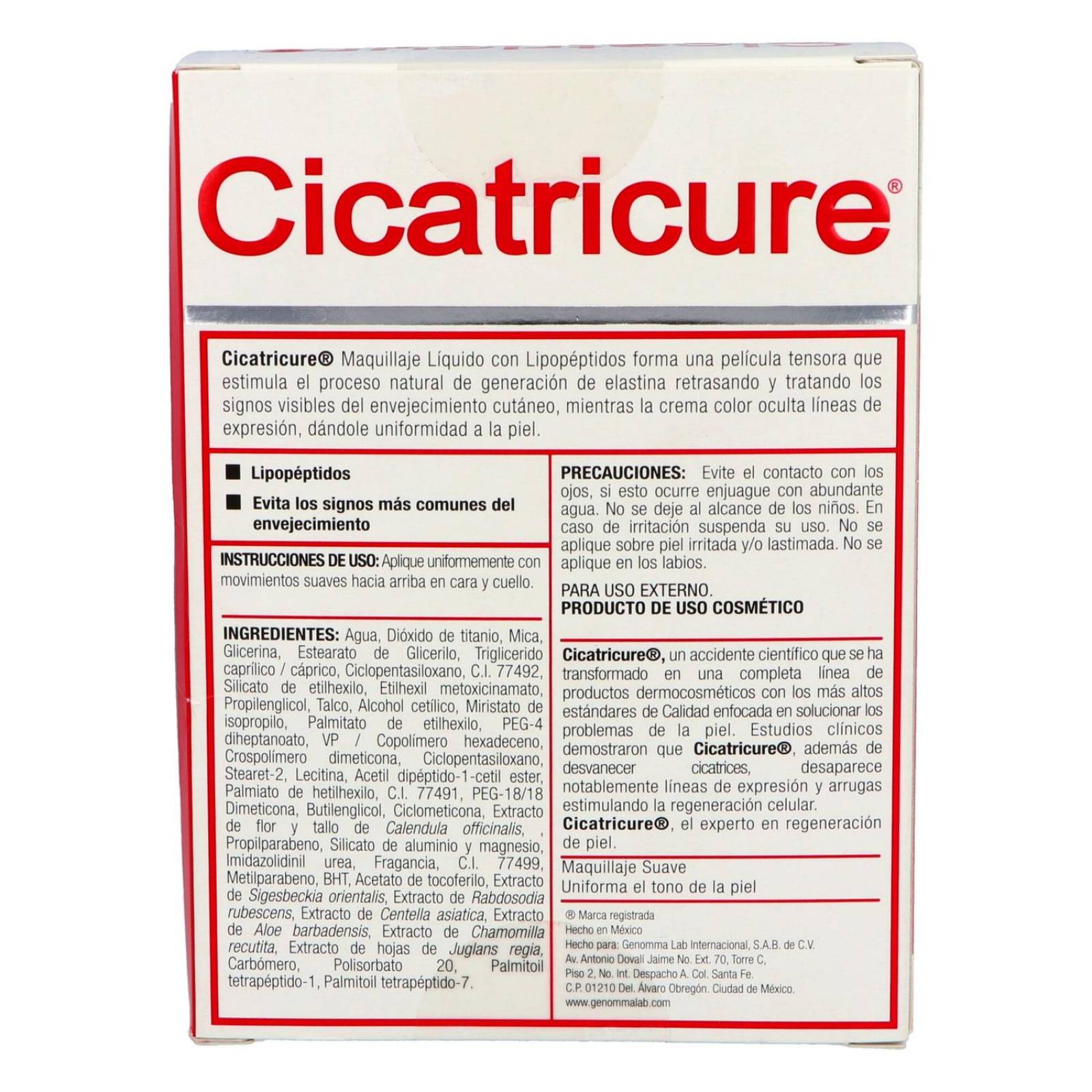 Cicatricure Maquillaje Líquido Tono Medio Caja Con 1 Pieza 