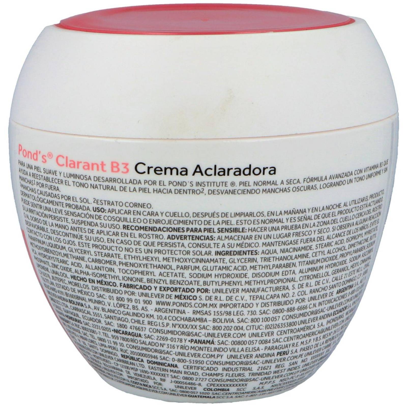 Pond's Clarant B3 Con Filtro UV Tarro Con 400 g 