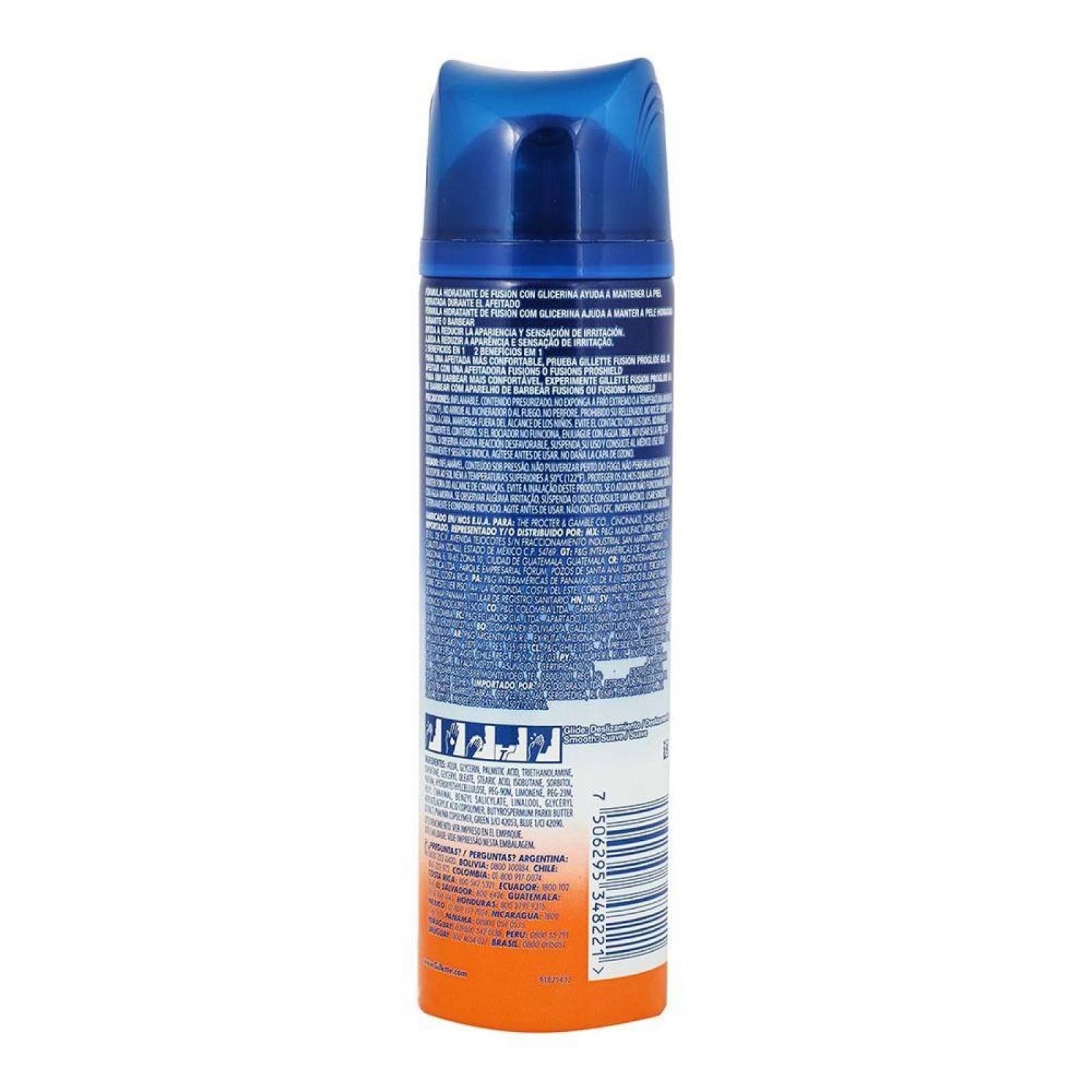 Gillette Fusion Proglide Gel Para Afeitar Spray De 200 mL 