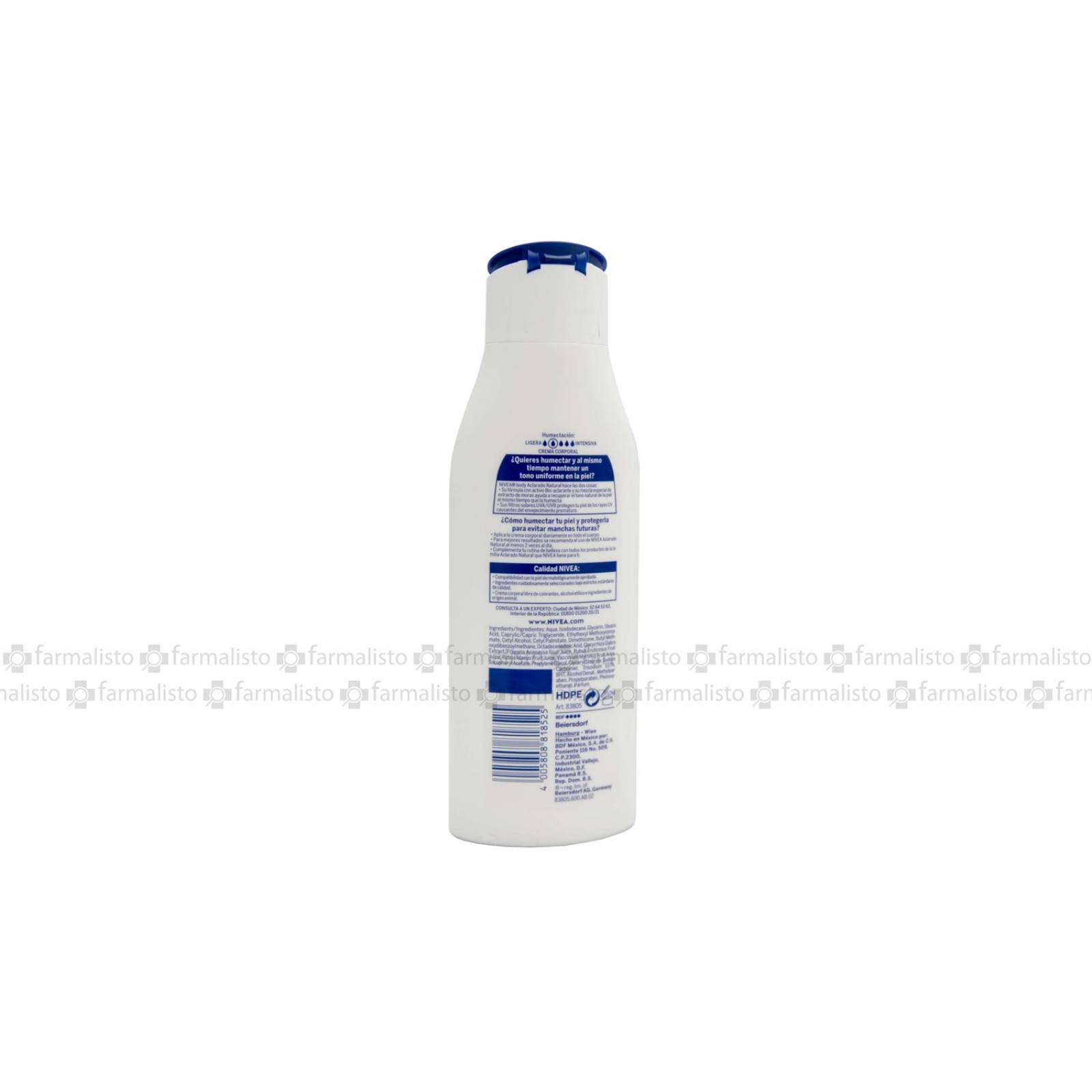 CREMA NIVEA B ACLARANTE NATURAL FRASCO CON 250 ML 