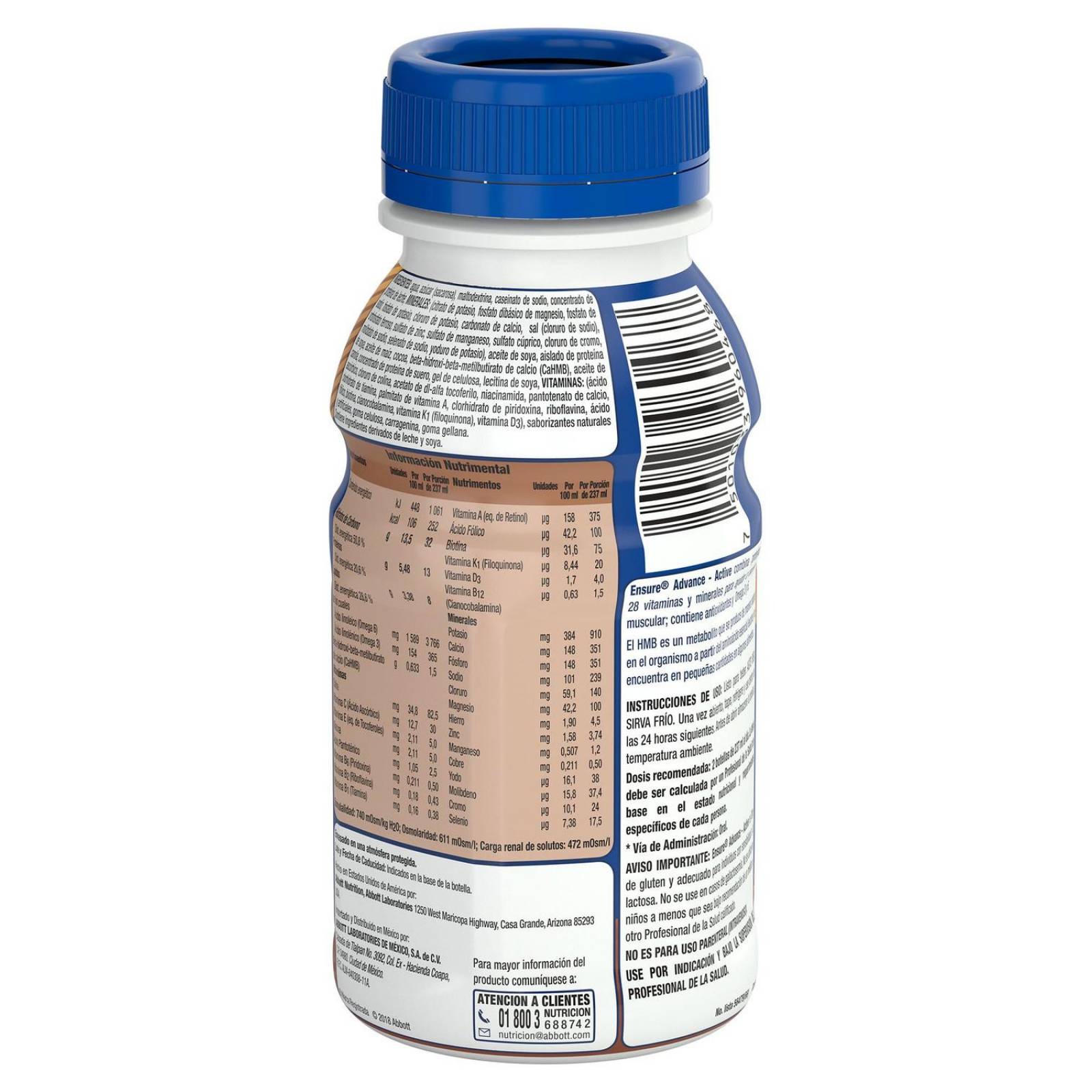 FRM-Ensure Advance Sabor Chocolate Frasco Con 237 mL 