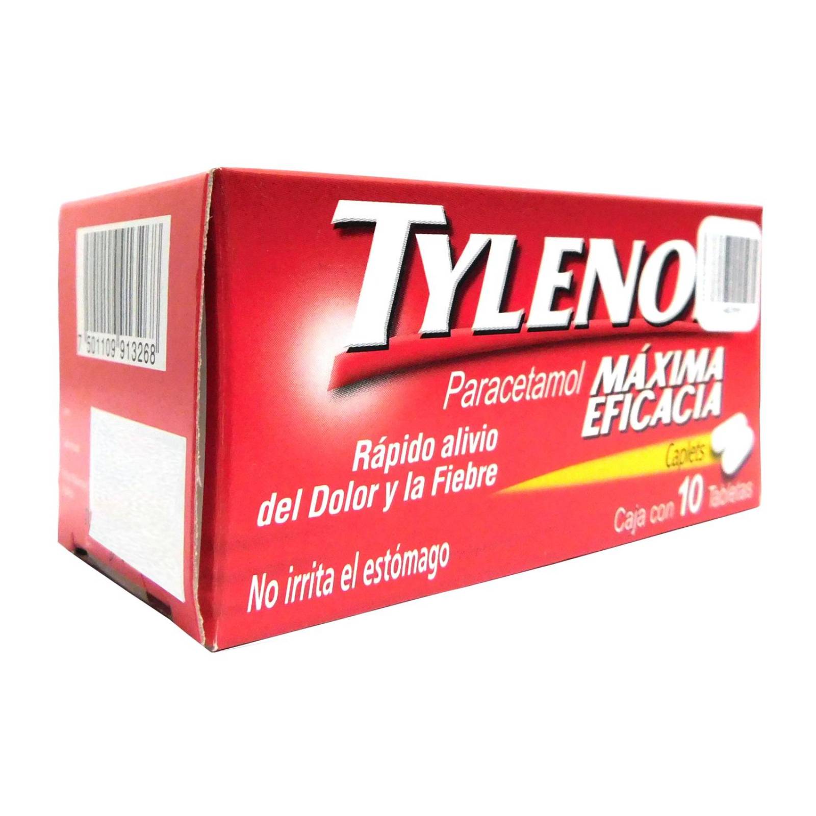 Tylenol Máxima Eficacia Caja Con 10 Tabletas 