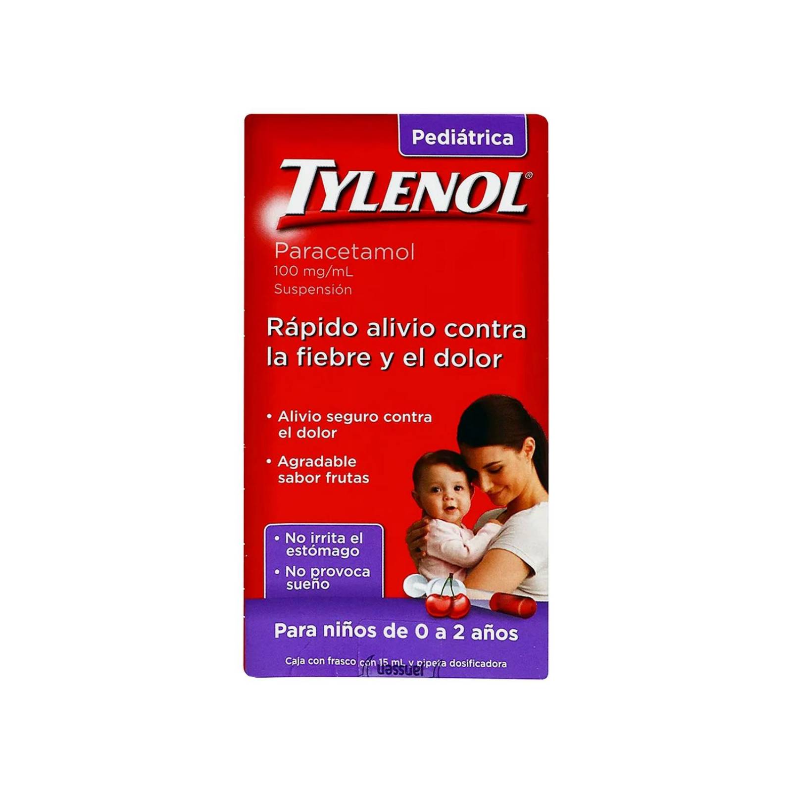 Tylenol Pediátrico 100mg/mL Caja Con Frasco Con 15 mL 