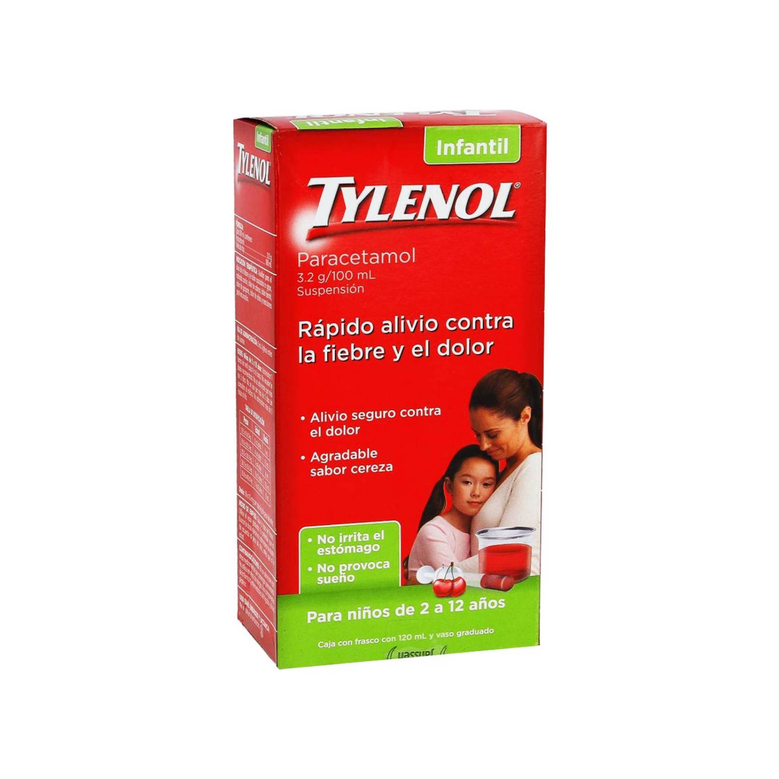 Tylenol Infantil Suspensión 3.2 g / 100 mL Caja Con Frasco Con 120 mL 