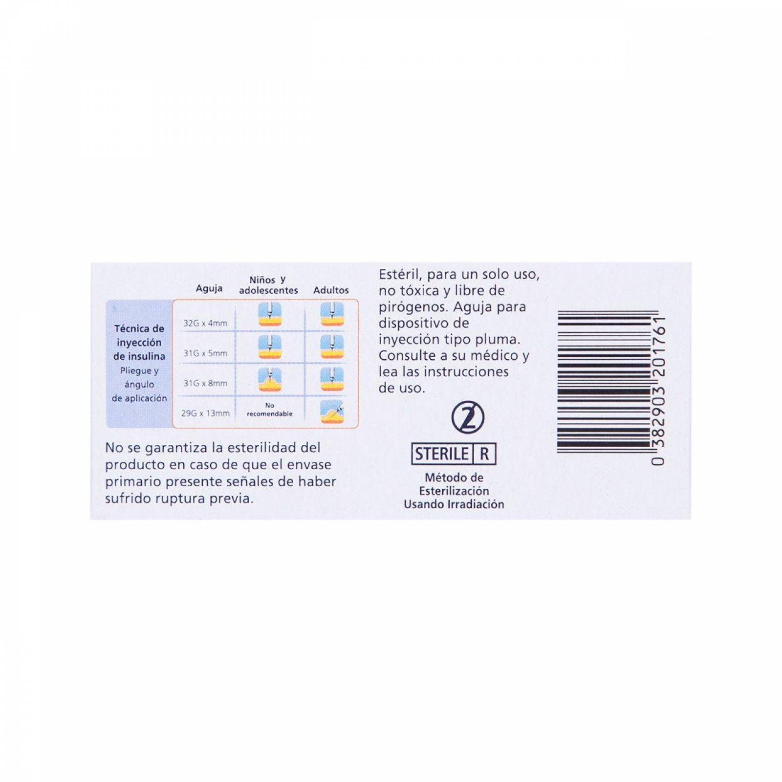 BD Ultra fine Aguja Caja Con 10 Piezas 31Gx5mm 