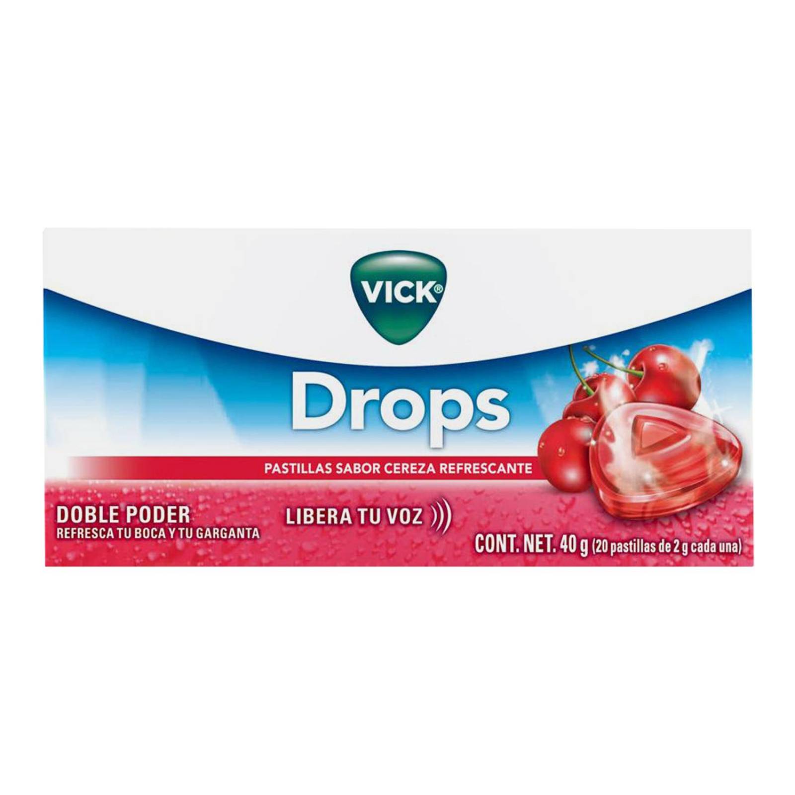 Vick Caja Con 20 Pastillas Sabor Cereza 