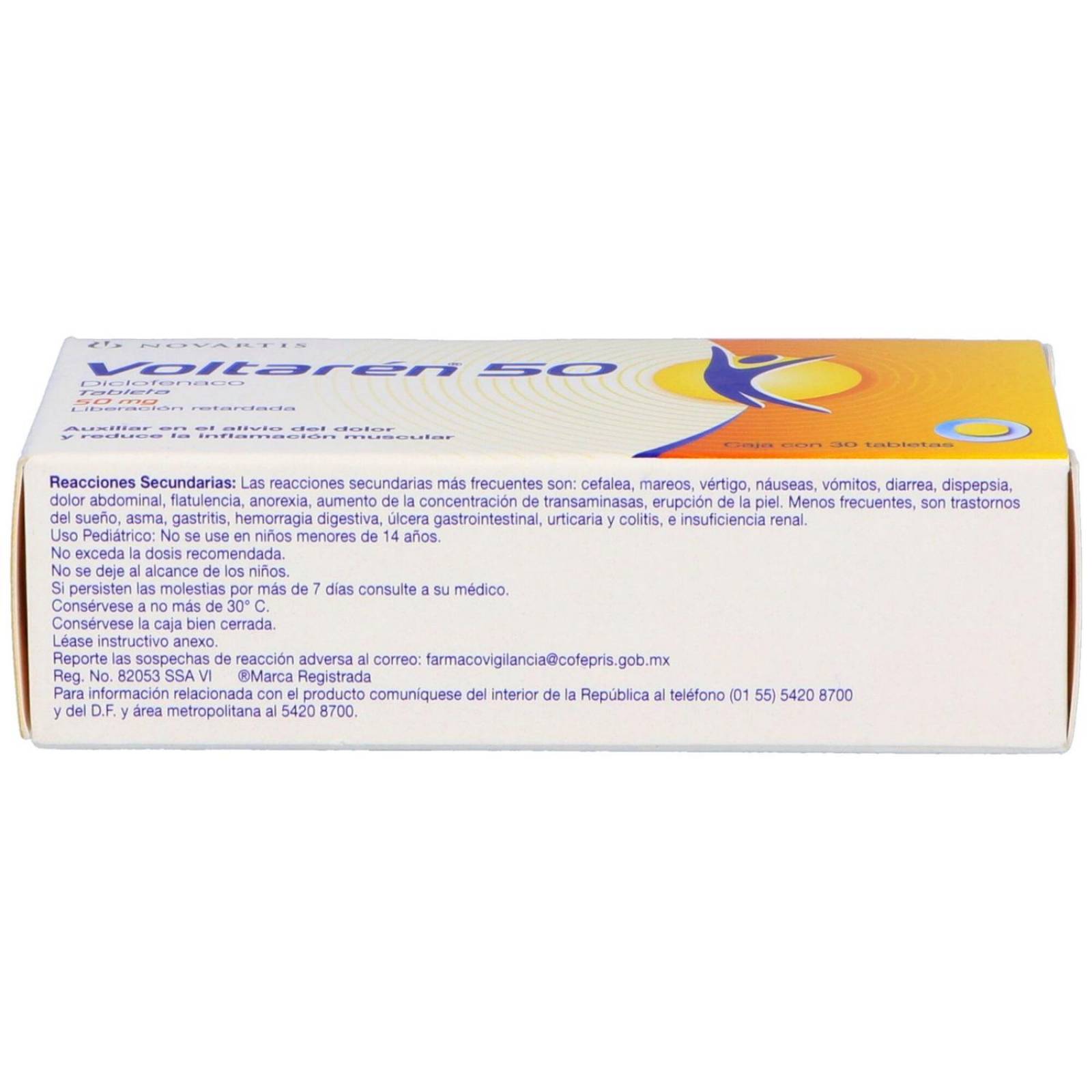 Voltarén 50 Con 50 mg Caja Con 30 Tabletas 