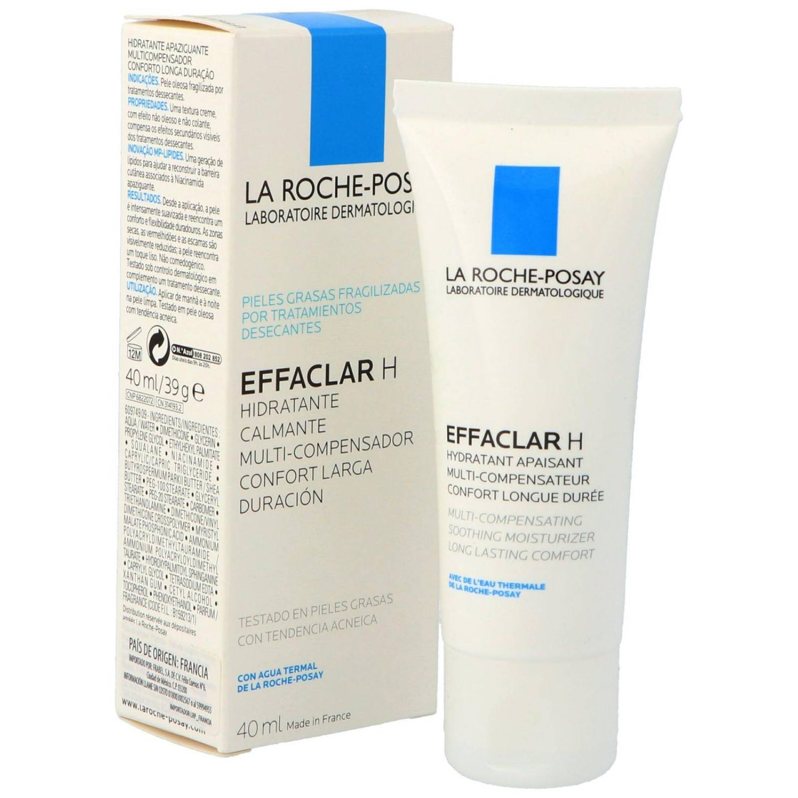 Effaclar H Crema Hidrantante Calmante Caja Con Tubo Con 40 mL 