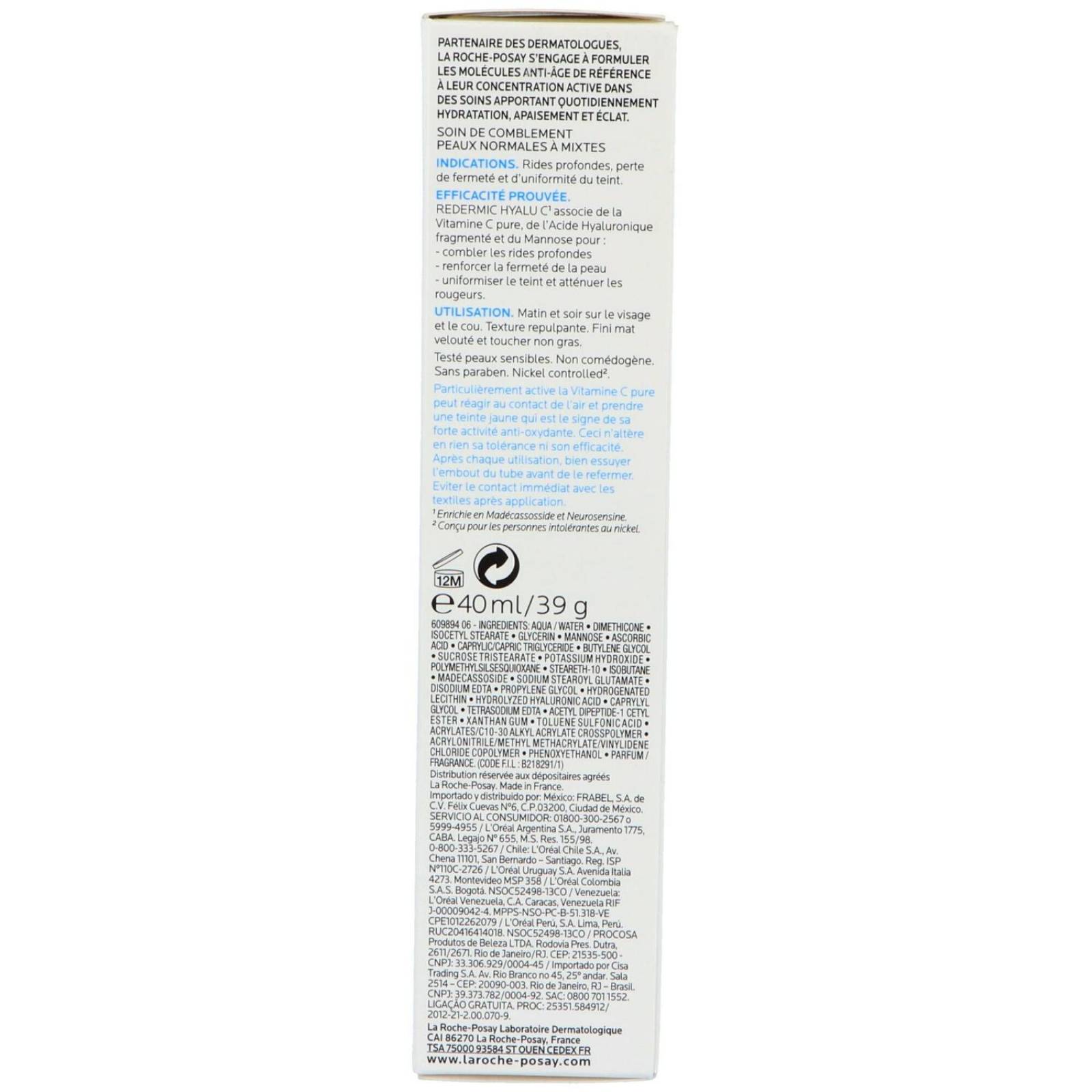Redermic Hyalu [C] Crema Piel Normal A Mixta Caja Con Tubo Con 40 mL 