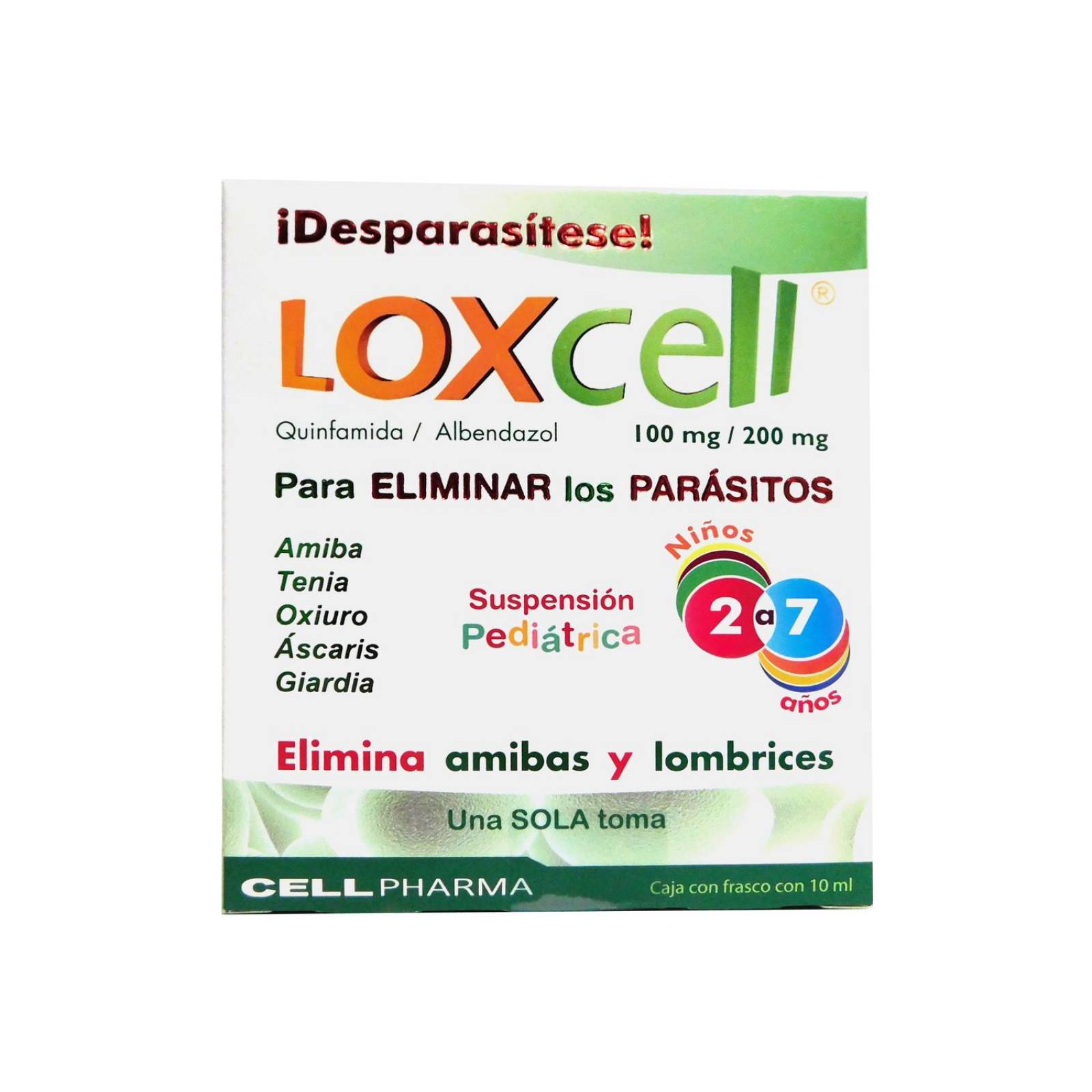 Loxcell Suspensión Pediátrica Caja Con Frasco Con 10 mL 