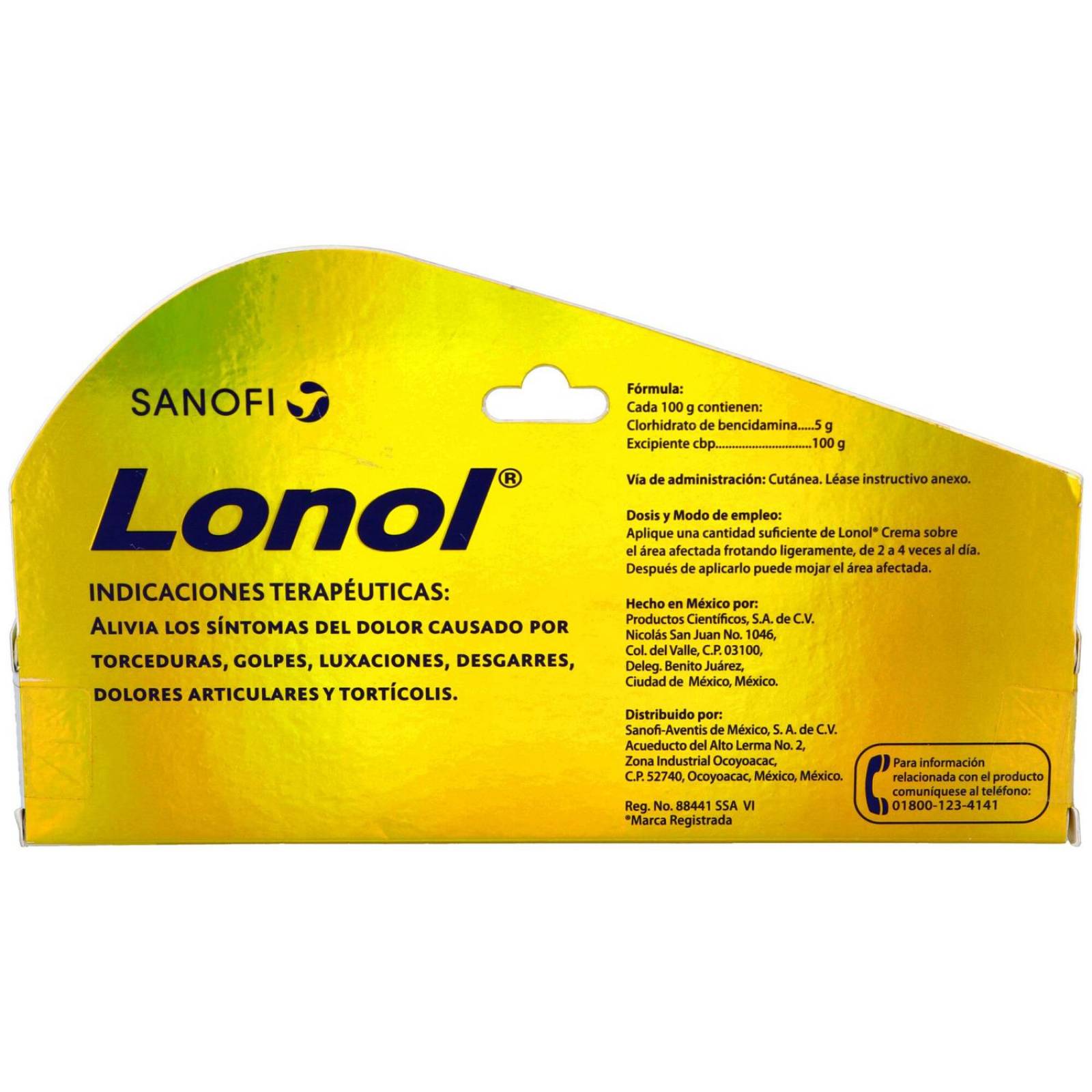 Lonol 5% Caja Con Tubo Con 60 G 