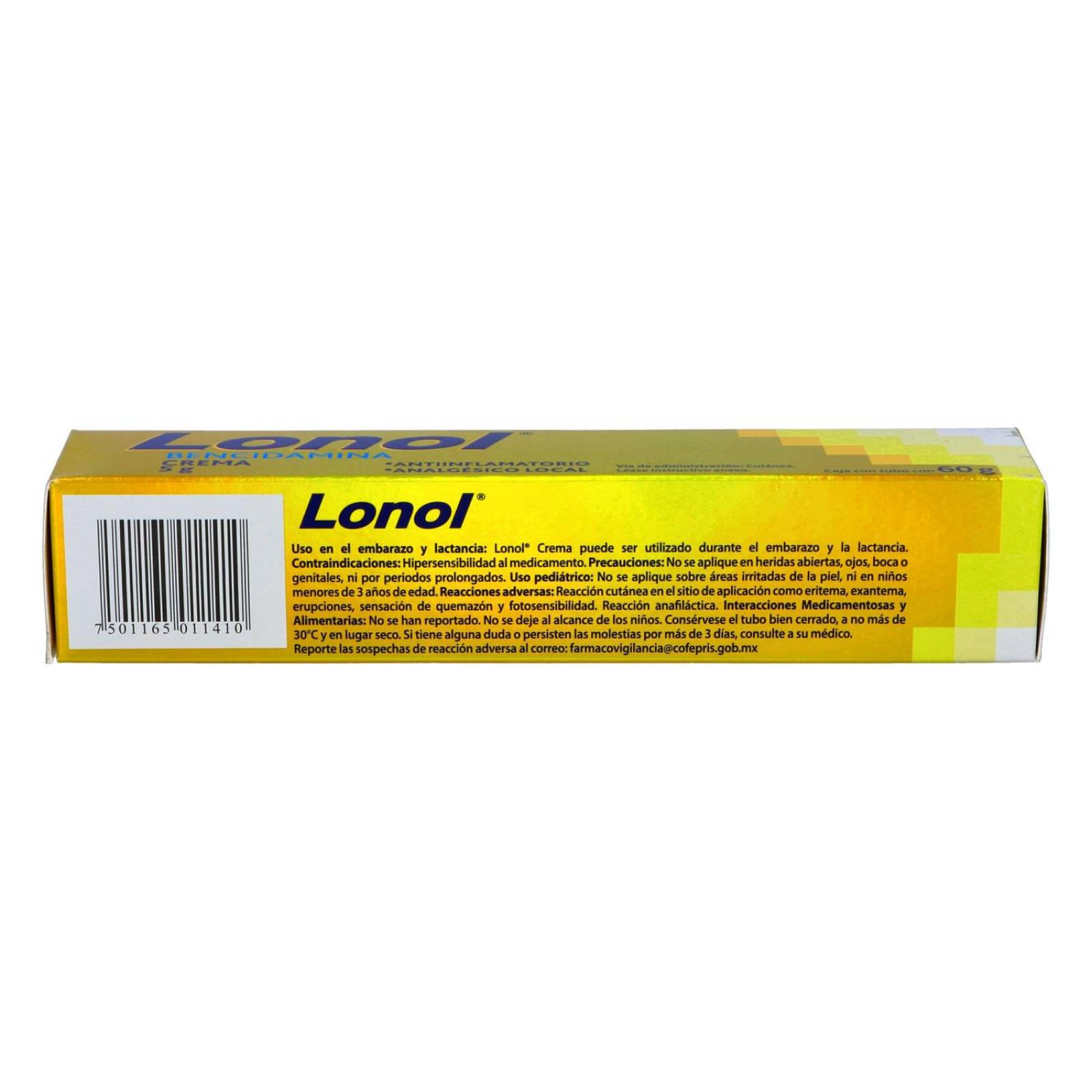 Lonol 5% Caja Con Tubo Con 60 G 