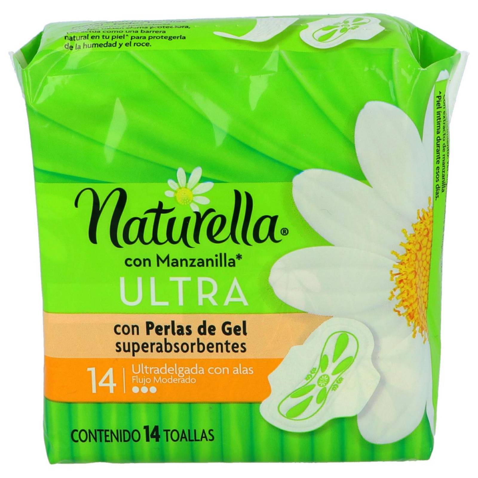 Toallas Sanitarias Naturella Con Manzanilla Ultra Empaque Con 14 Piezas 