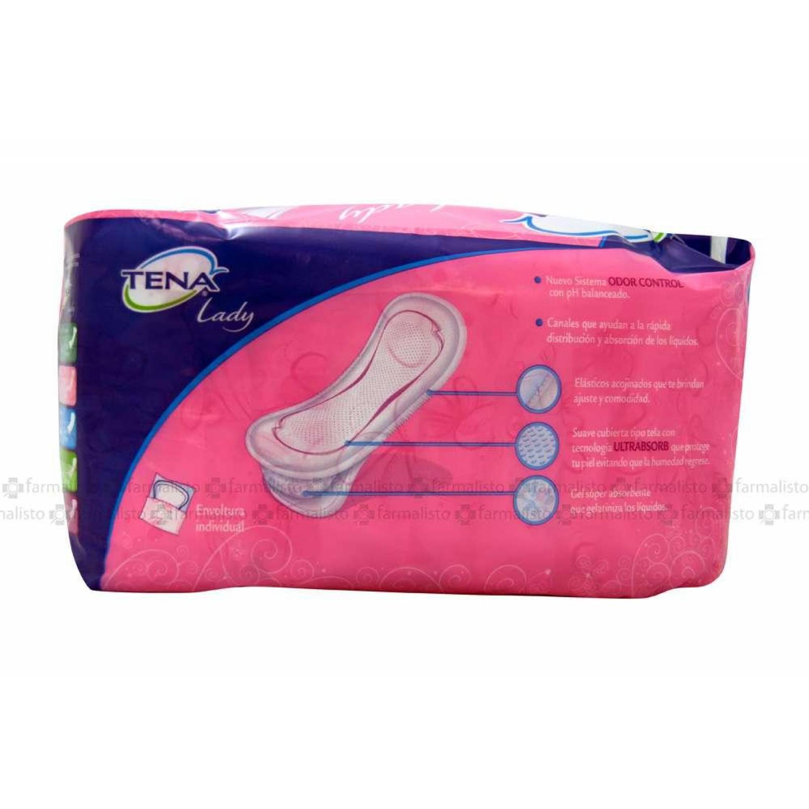 Tena lady Discret Toallas Sanitarias Paquete Con 10 Piezas 