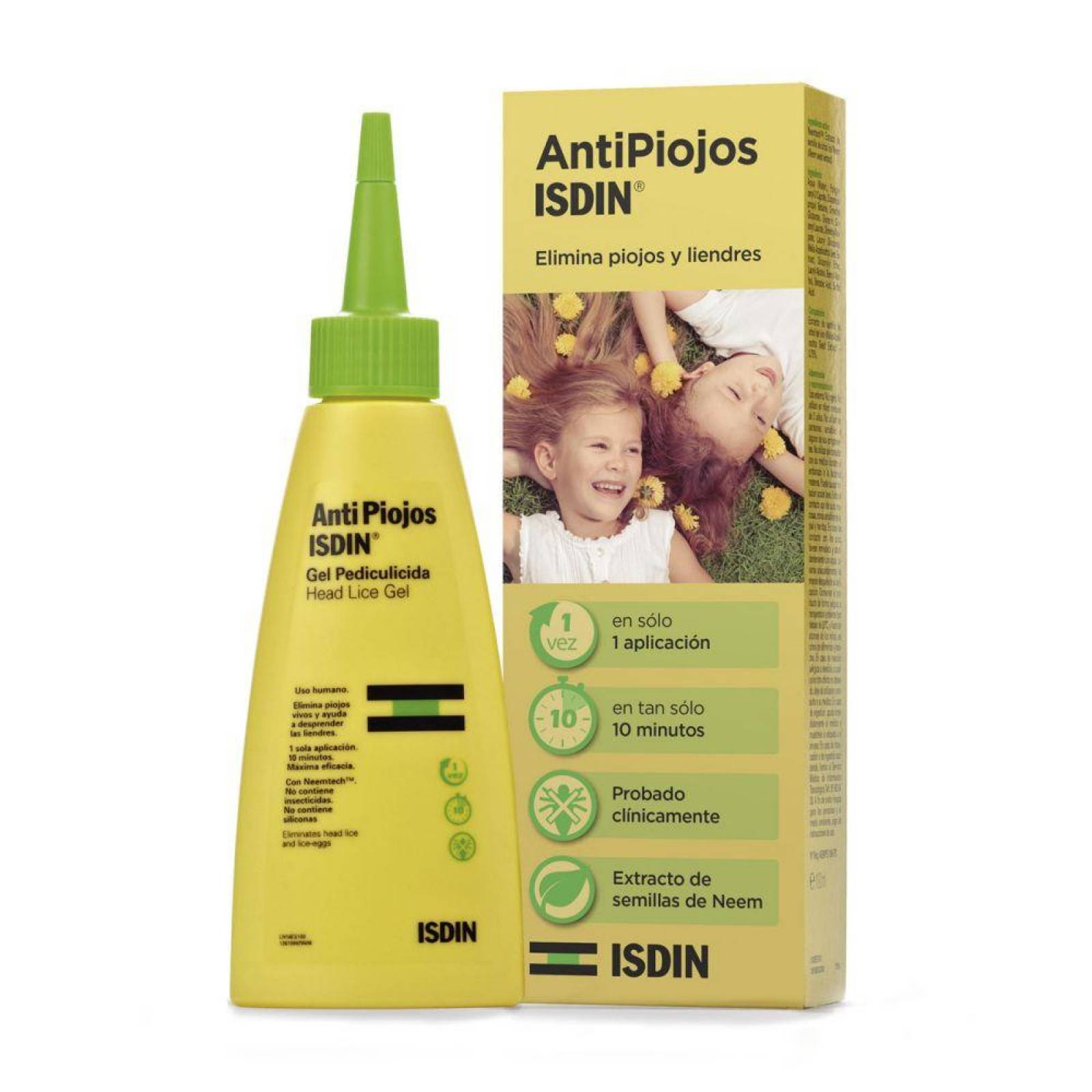 Isdin Gel Antipiojos Y Liendres Caja Con Botella Con 100 Ml 
